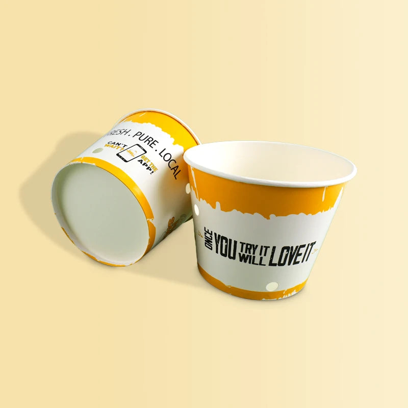 Premium Eco-Friendly White Cardboard Chicken Buckets Double Premium Eco-Friendly White Cardboard Chicken Buckets Double