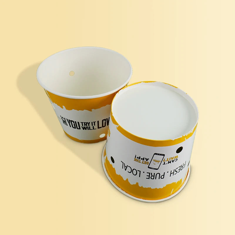 Premium Eco-Friendly White Cardboard Chicken Buckets Double Premium Eco-Friendly White Cardboard Chicken Buckets Double