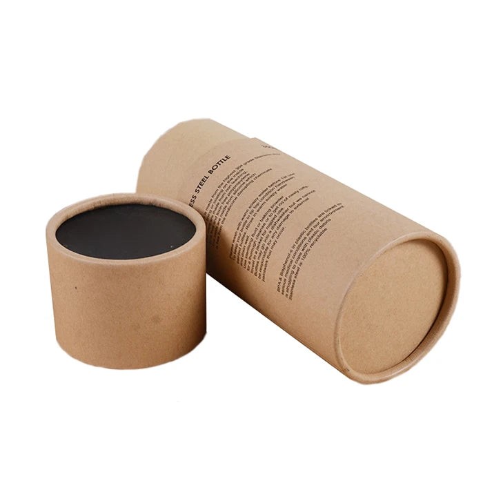 Recycled Custom Printed Tea Coffee Round Kraft Paper Box