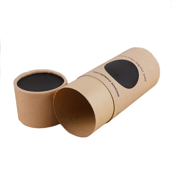 Recycled Custom Printed Tea Coffee Round Kraft Paper Box Recycled Custom Printed Tea Coffee Round Kraft Paper Box