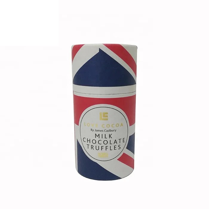 Recycled Custom Printed Tea Coffee Round Kraft Paper Box Recycled Custom Printed Tea Coffee Round Kraft Paper Box