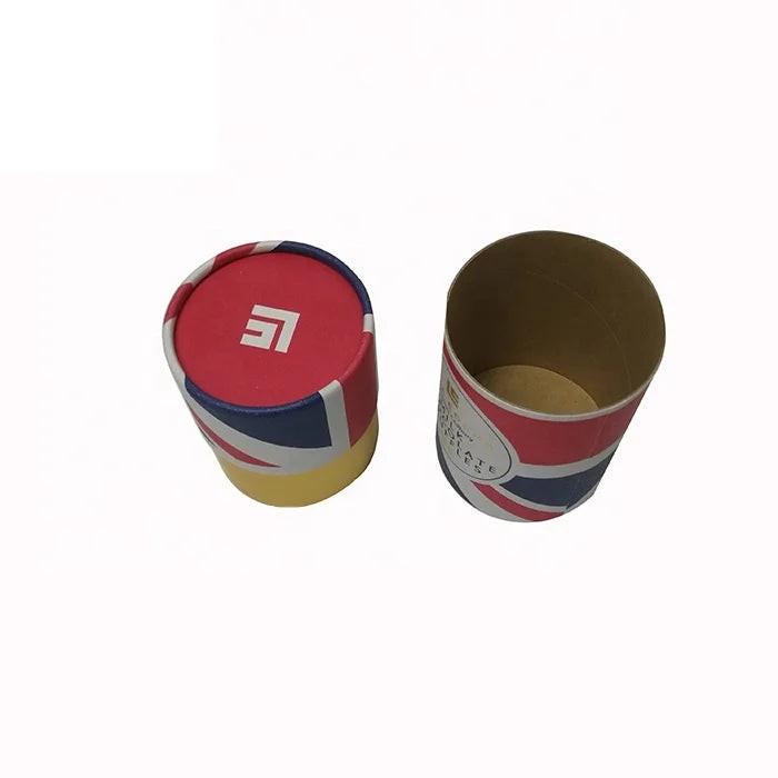 Recycled Custom Printed Tea Coffee Round Kraft Paper Box Recycled Custom Printed Tea Coffee Round Kraft Paper Box