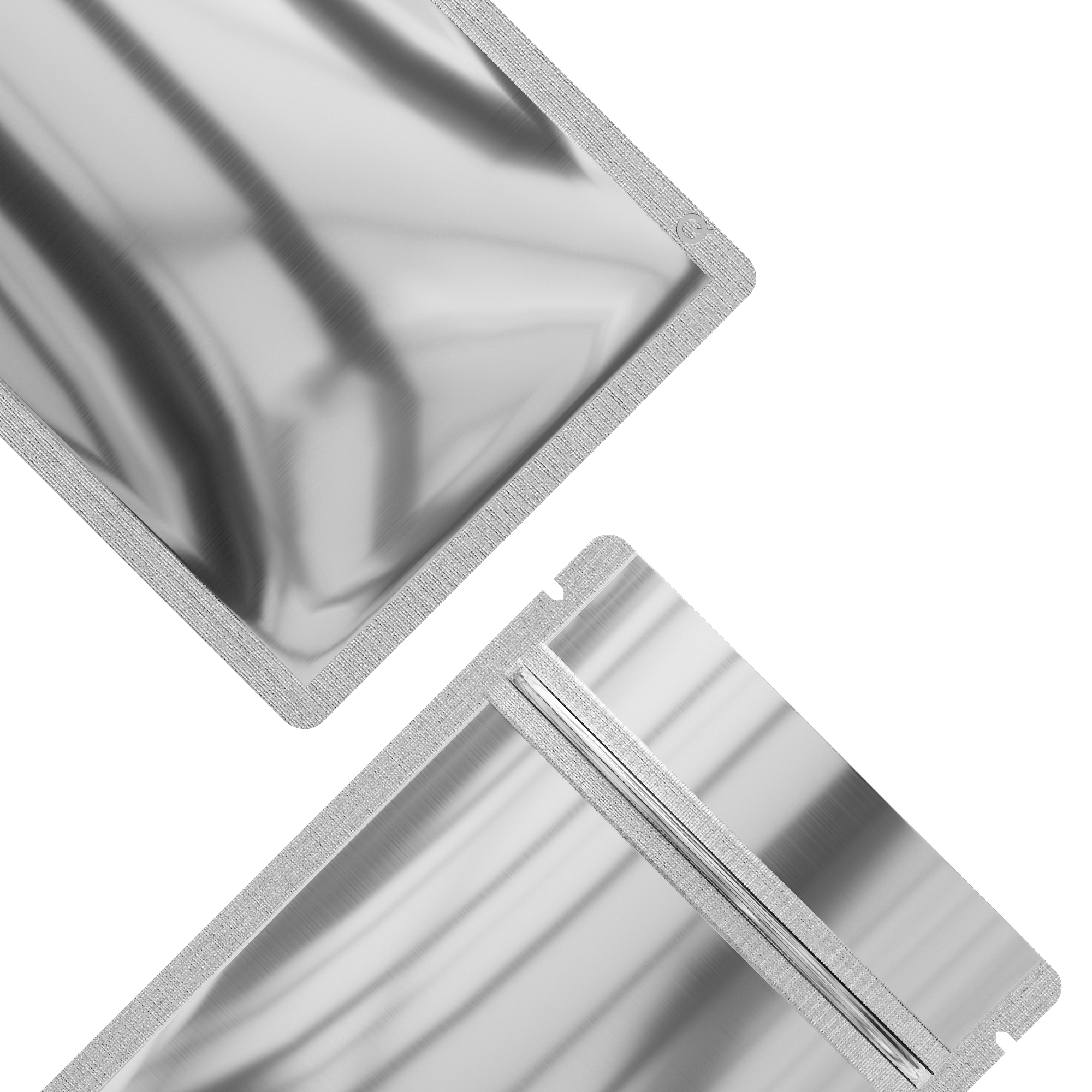 Reusable Flat Zipper Seal Bags – Chrome Silver Glossy Reusable Flat Zipper Seal Bags – Chrome Silver Glossy