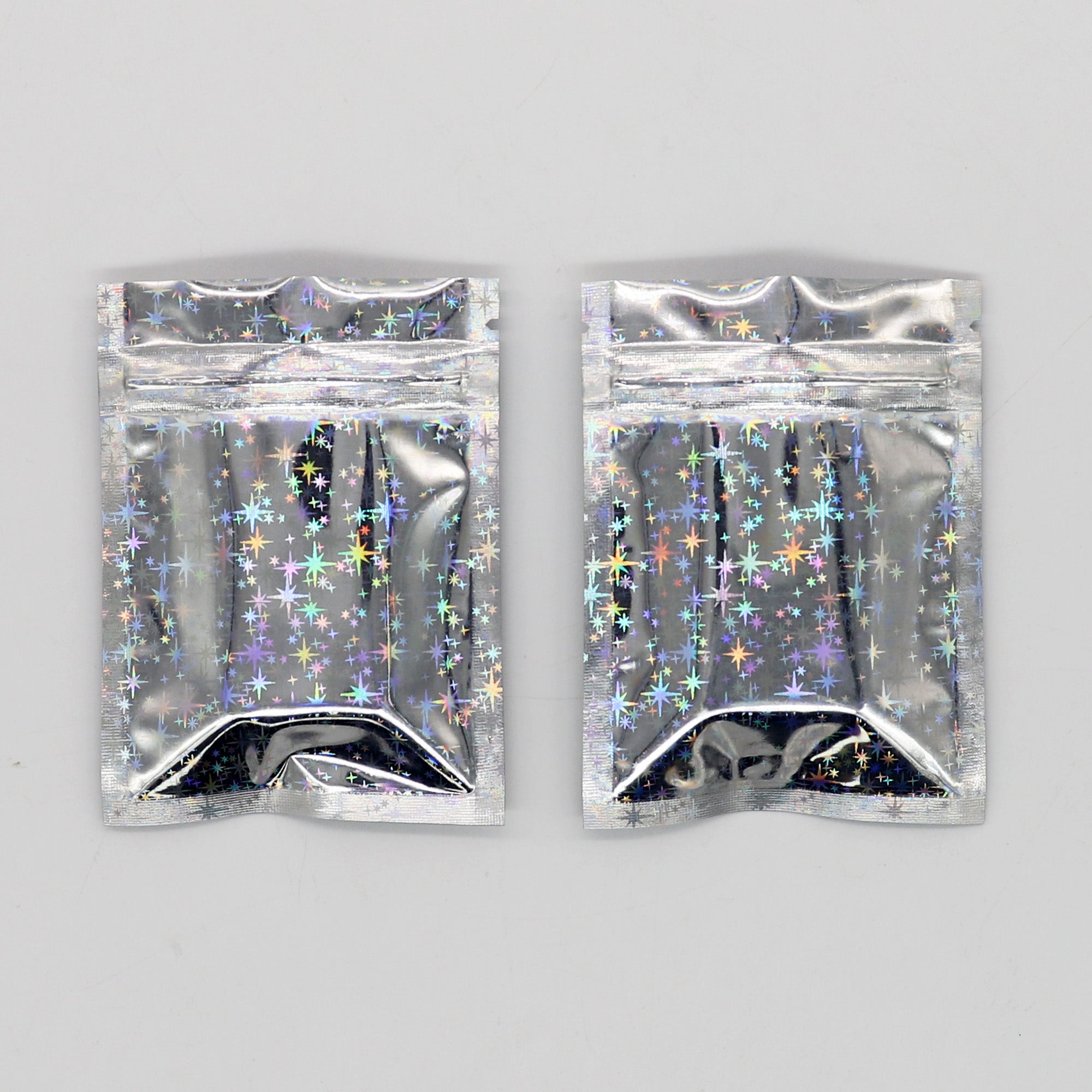 Reusable Flat Zipper Seal Bags – Diamond Mylar with Reusable Flat Zipper Seal Bags – Diamond Mylar with