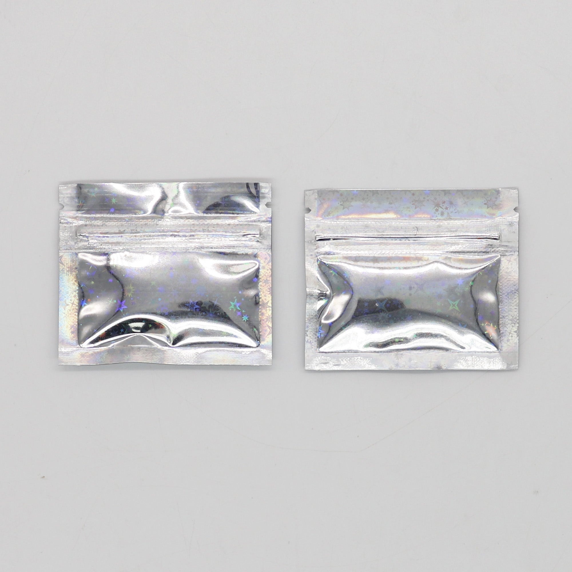 Reusable Flat Zipper Seal Bags – Diamond Mylar with Reusable Flat Zipper Seal Bags – Diamond Mylar with