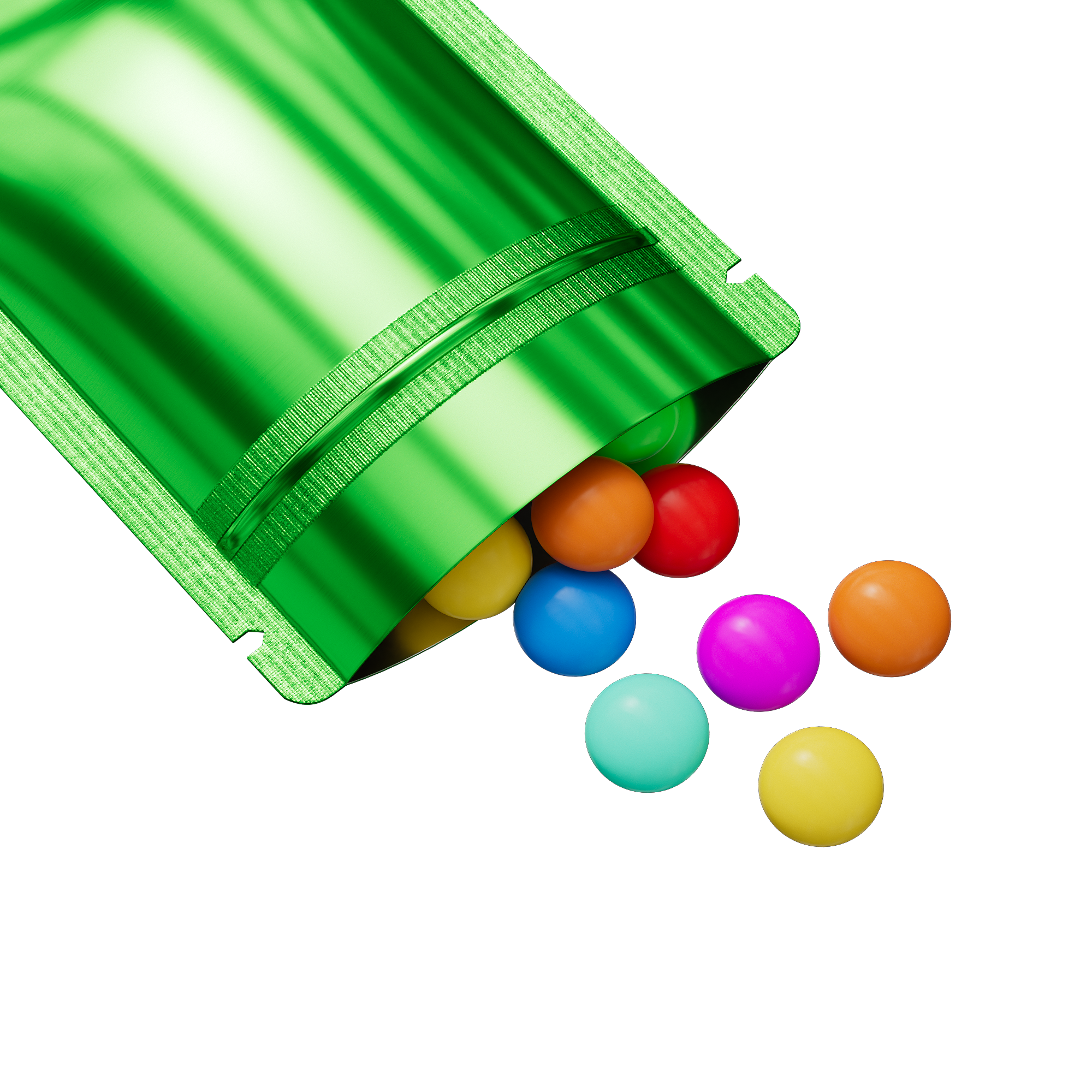 Reusable Flat Zipper Seal Bags – Glossy Forest Green Reusable Flat Zipper Seal Bags – Glossy Forest Green