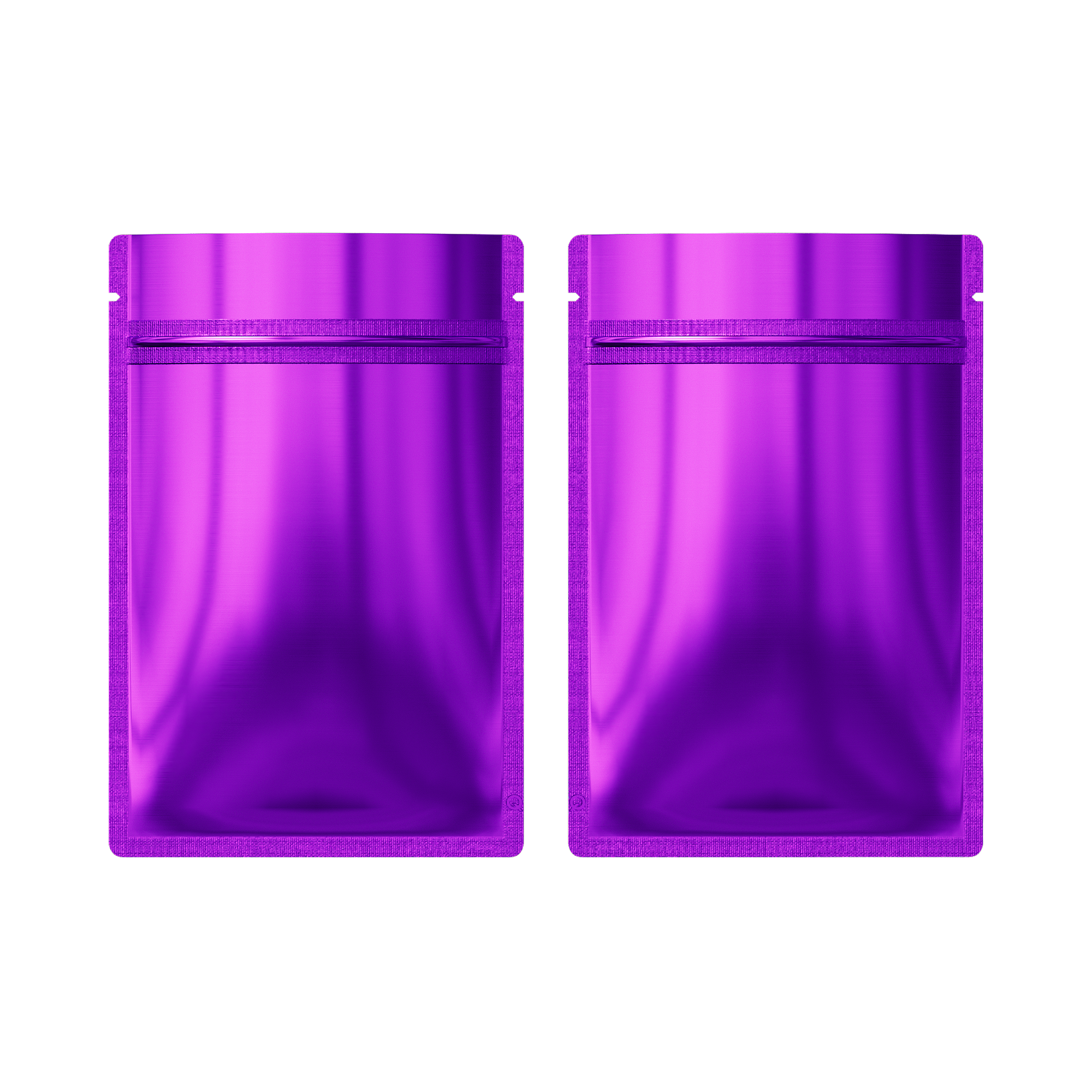 Reusable Flat Zipper Seal Bags – Glossy Grape Purple