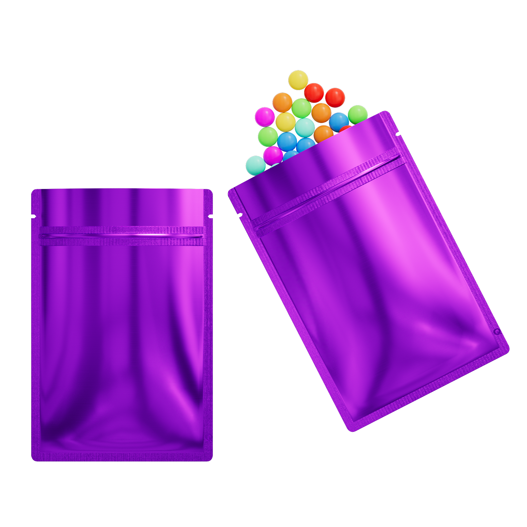 Reusable Flat Zipper Seal Bags – Glossy Grape Purple Reusable Flat Zipper Seal Bags – Glossy Grape Purple