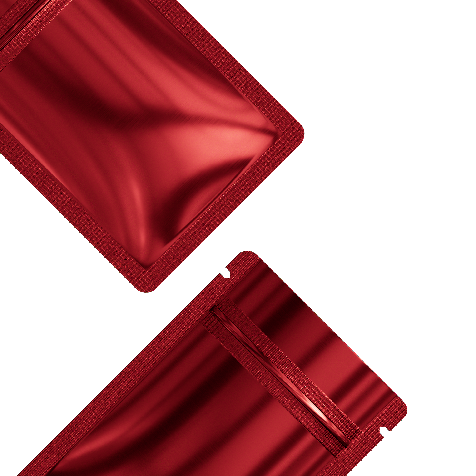 Reusable Flat Zipper Seal Bags – Glossy Heart Red Metallic Reusable Flat Zipper Seal Bags – Glossy Heart Red Metallic