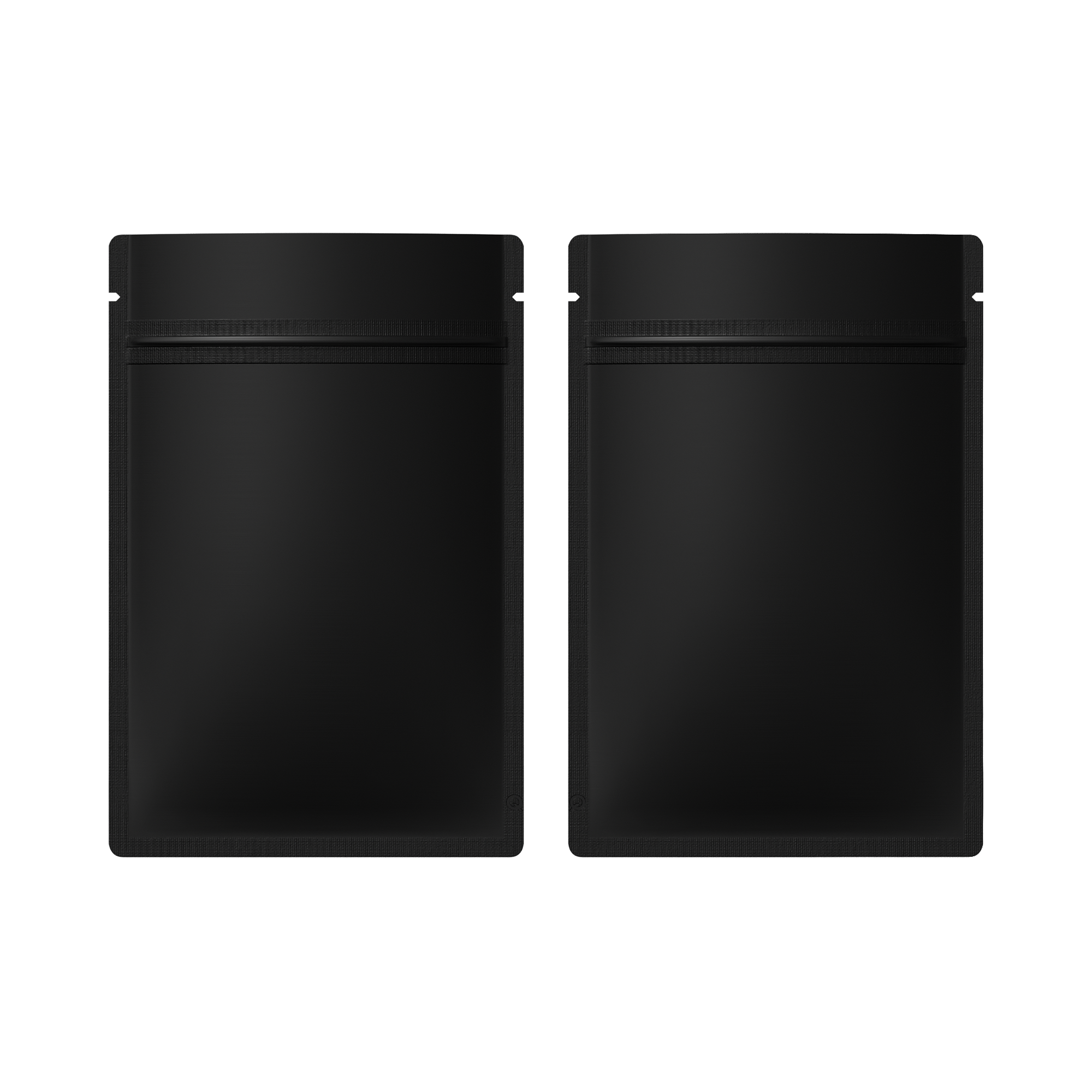 Reusable Flat Zipper Seal Bags – Matte Foggy Night Black Reusable Flat Zipper Seal Bags – Matte Foggy Night Black