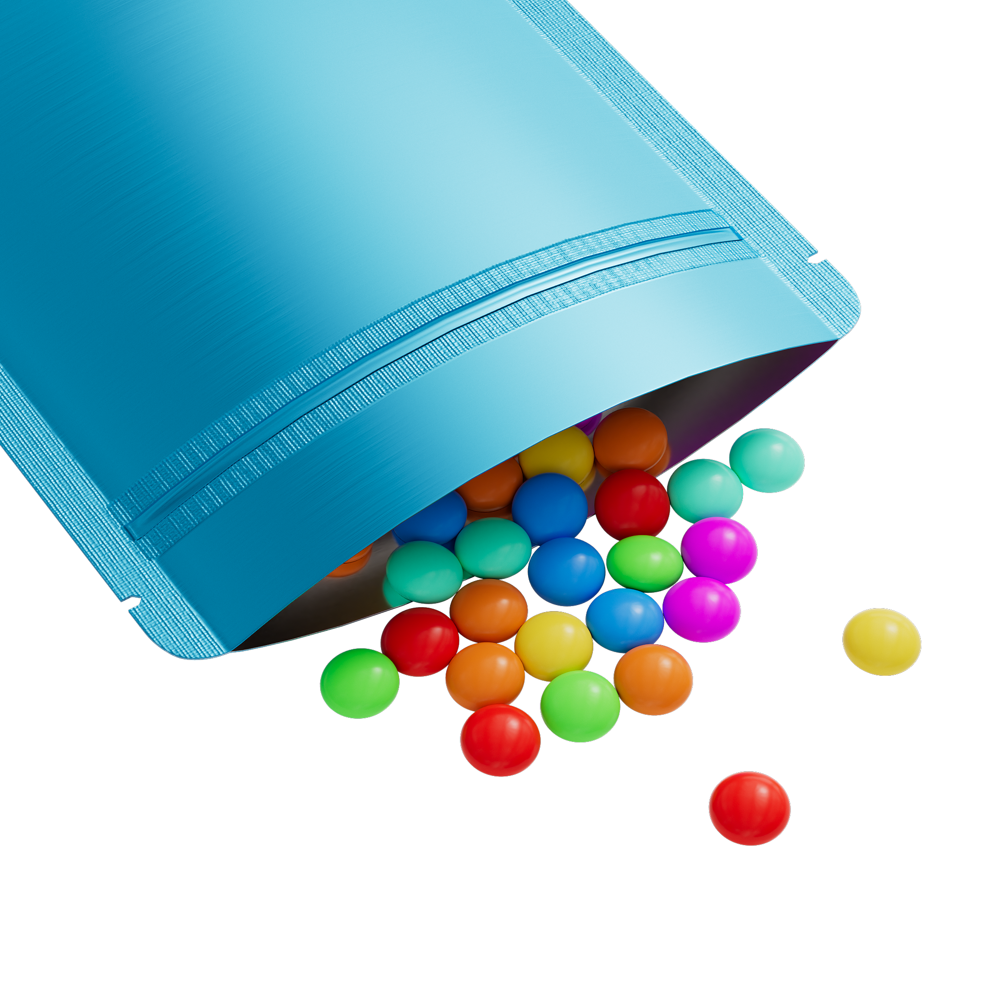 Reusable Flat Zipper Seal Bags – Matte Shock Blue Mylar Foil Reusable Flat Zipper Seal Bags – Matte Shock Blue Mylar Foil