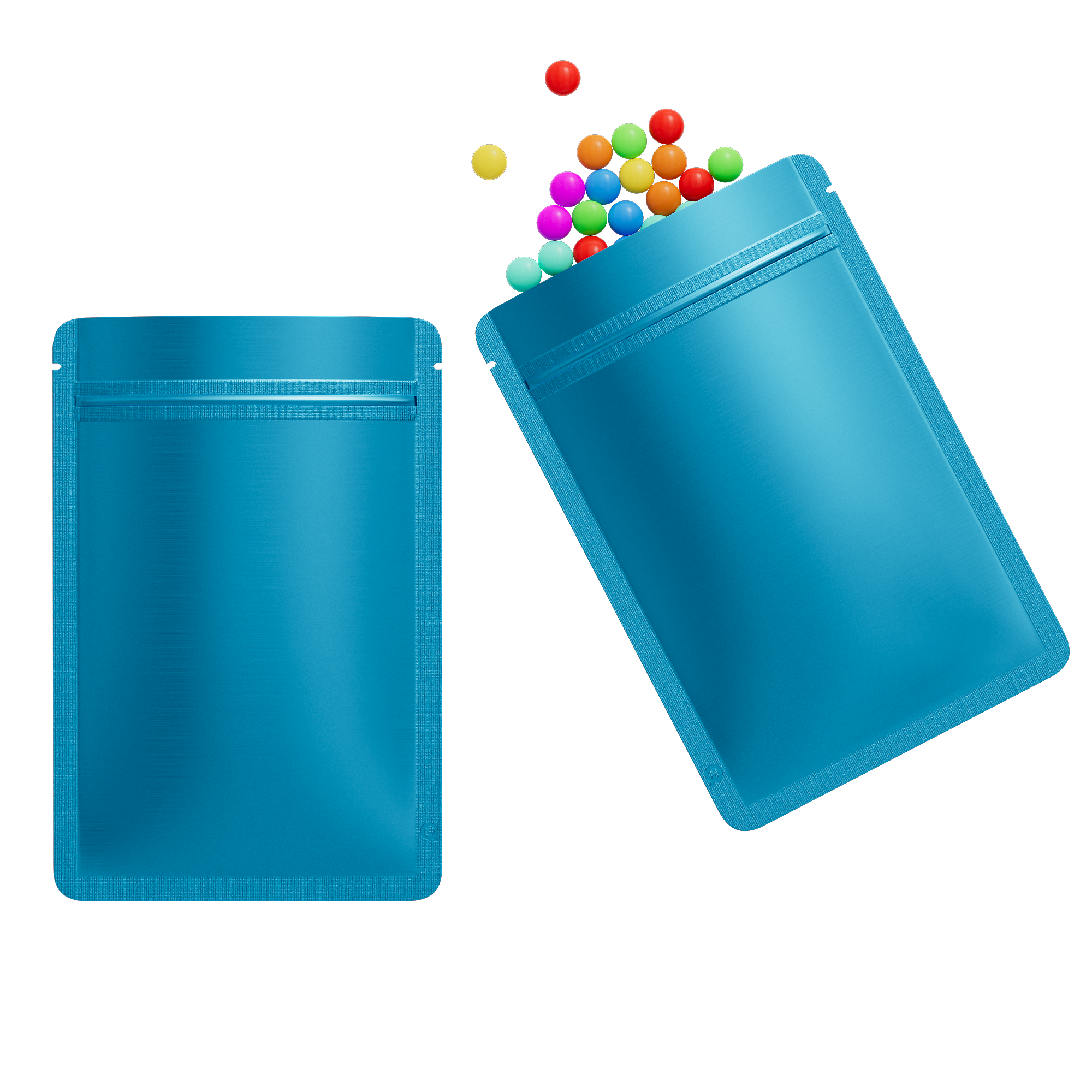 Reusable Flat Zipper Seal Bags – Matte Shock Blue Mylar Foil Reusable Flat Zipper Seal Bags – Matte Shock Blue Mylar Foil