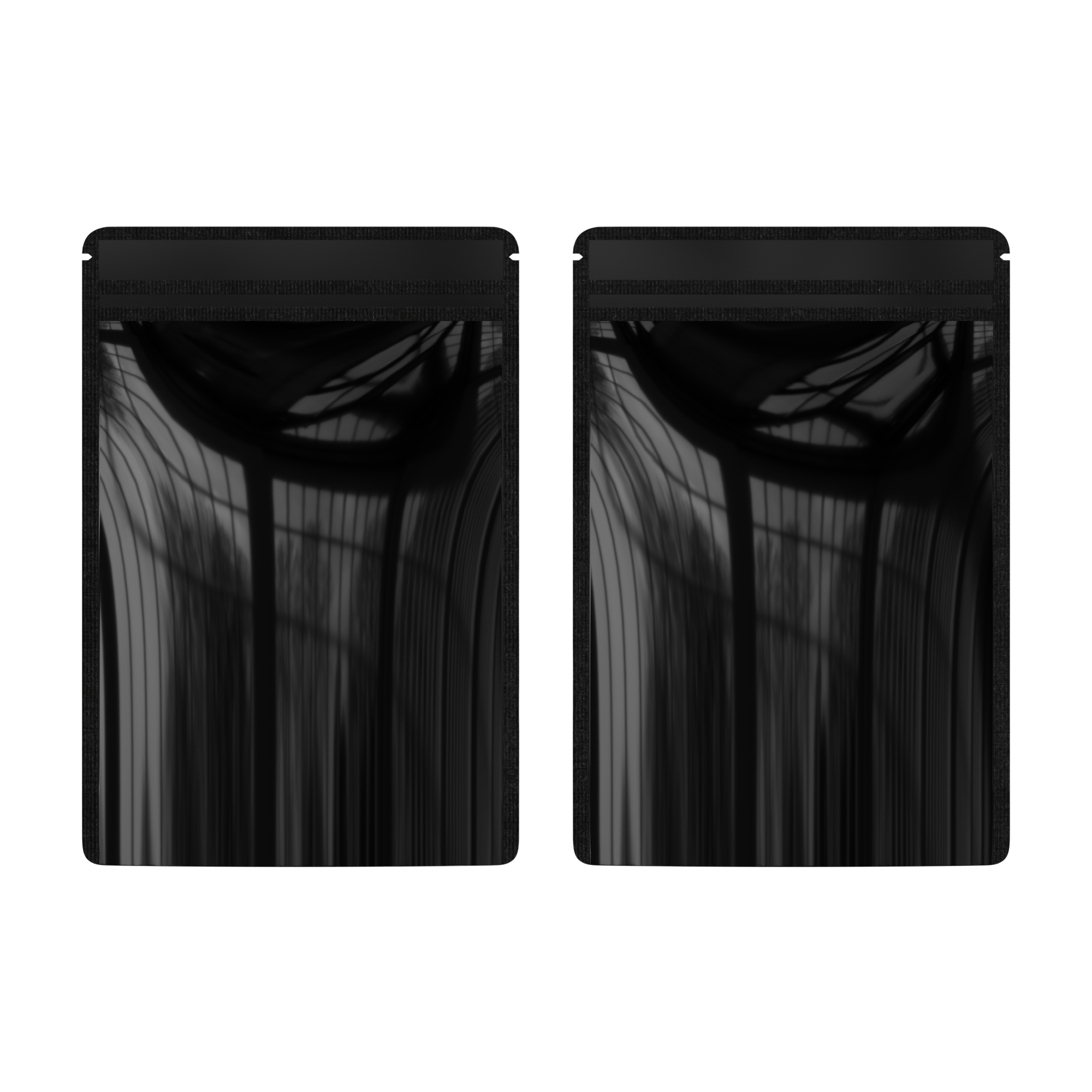 Reusable Flat Zipper Seal Bags – Mirror Black Mylar Open Reusable Flat Zipper Seal Bags – Mirror Black Mylar Open