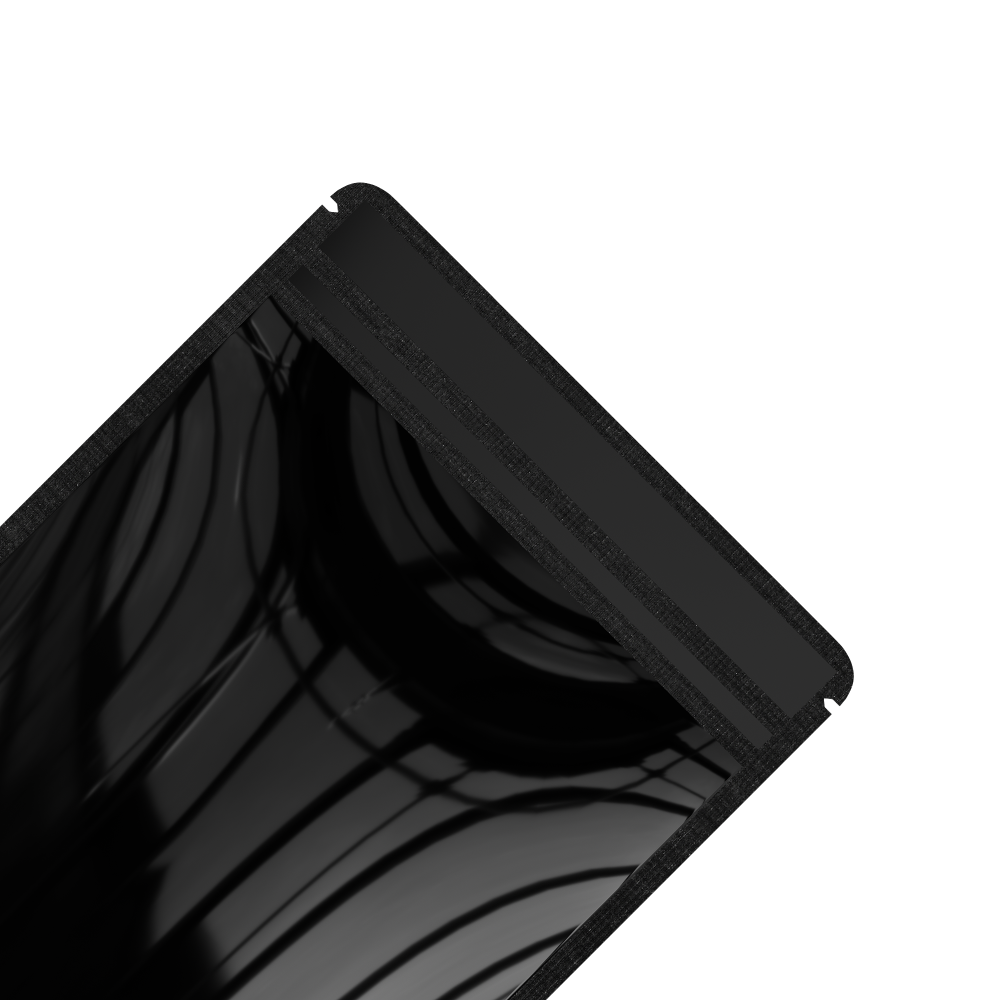 Reusable Flat Zipper Seal Bags – Mirror Black Mylar Open Reusable Flat Zipper Seal Bags – Mirror Black Mylar Open