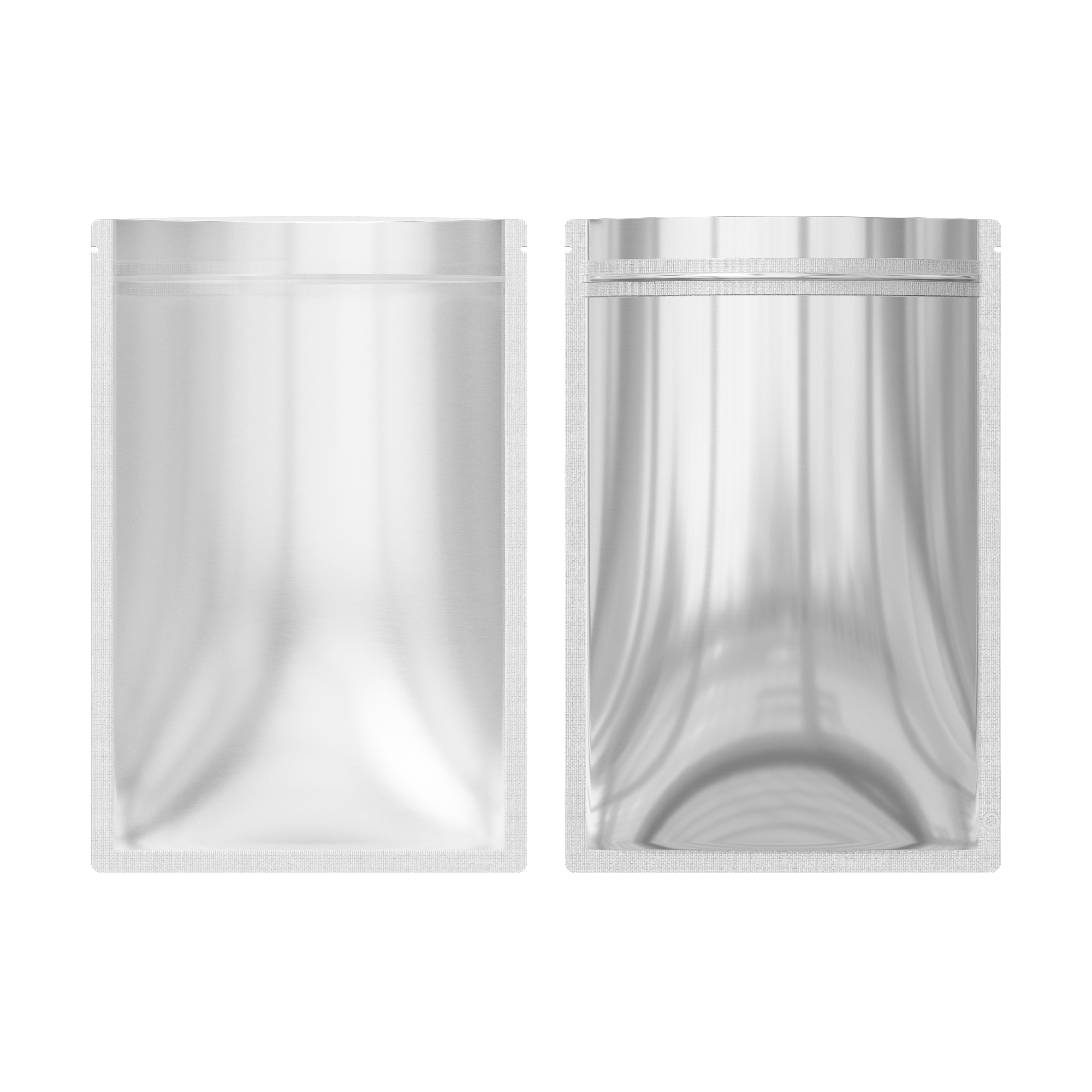 Reusable Flat Zipper Seal Bags – Single Side Clear & Silver Reusable Flat Zipper Seal Bags – Single Side Clear & Silver