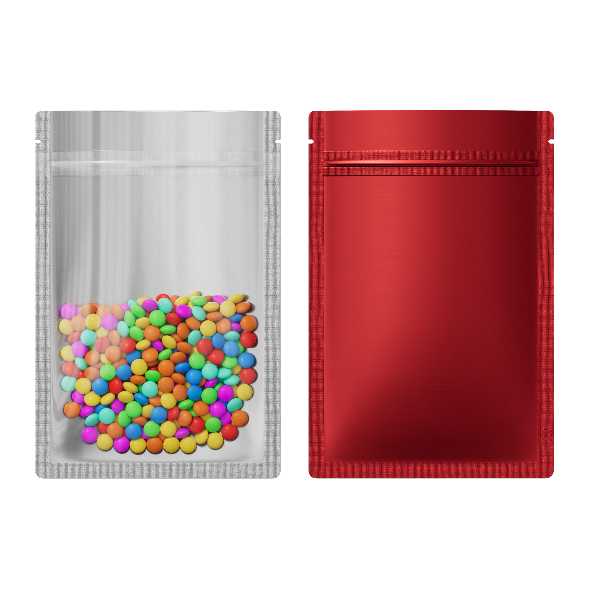 Reusable Flat Zipper Seal Bags – Single Side Matte Colored Reusable Flat Zipper Seal Bags – Single Side Matte Colored