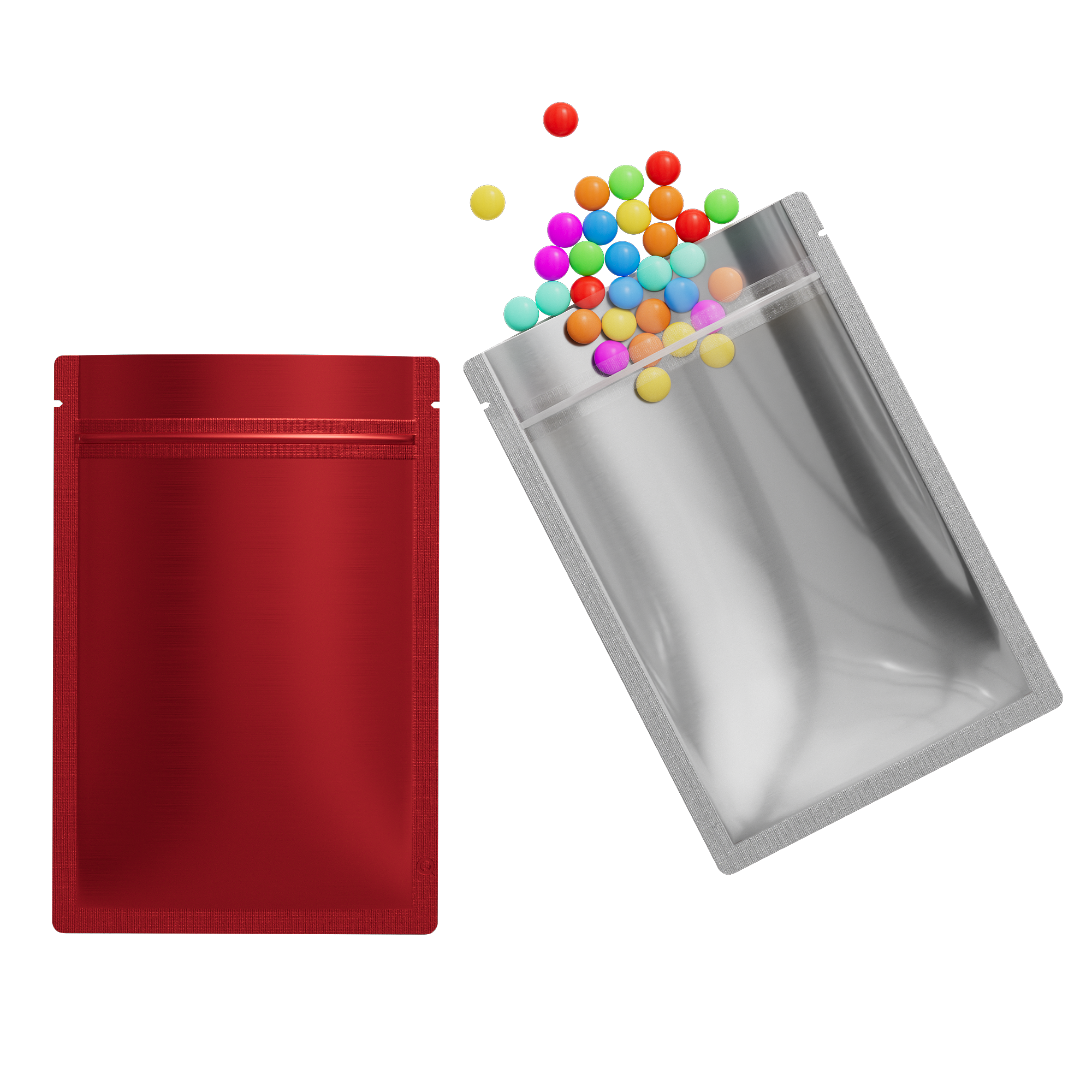 Reusable Flat Zipper Seal Bags – Single Side Matte Colored Reusable Flat Zipper Seal Bags – Single Side Matte Colored