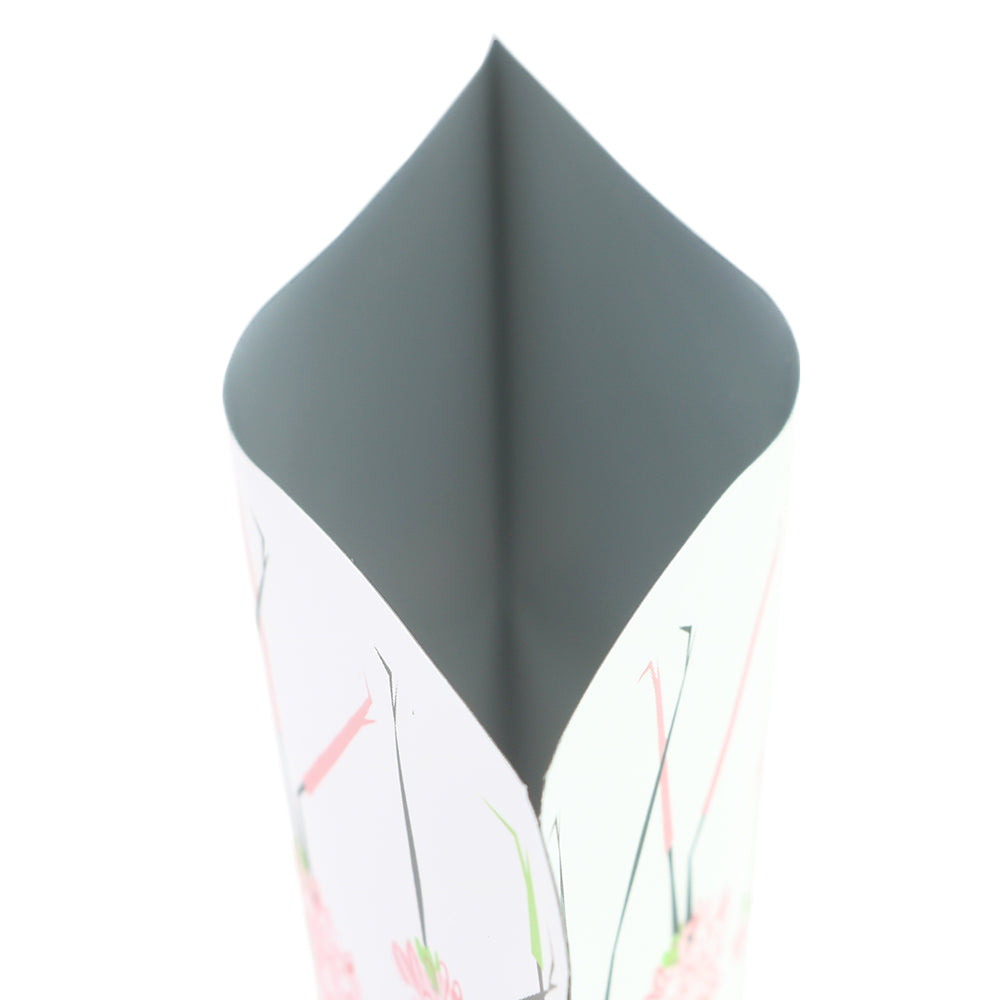 Rosey White Matte Flower Girl Design Open Bottom Bags Rosey White Matte Flower Girl Design Open Bottom Bags