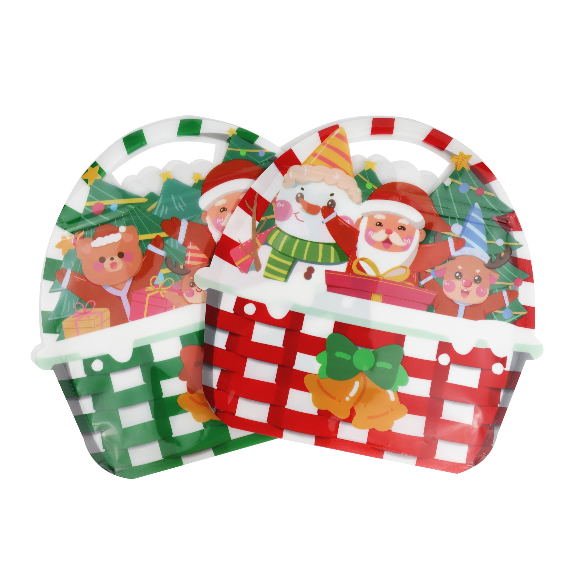 Santa, Snowman, Reindeer Print Designs Stand Strong Bags