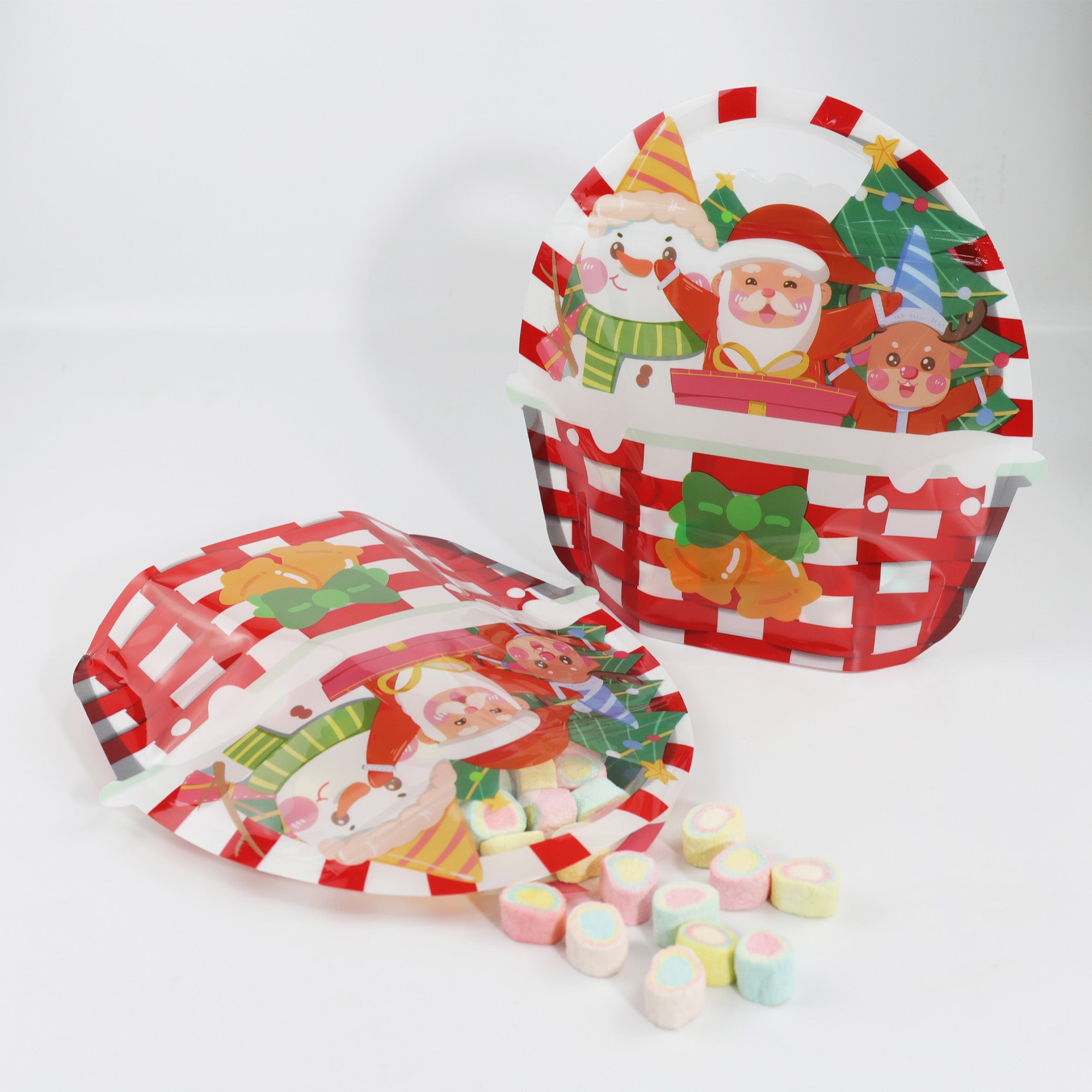 Santa, Snowman, Reindeer Print Designs Stand Strong Bags Santa, Snowman, Reindeer Print Designs Stand Strong Bags
