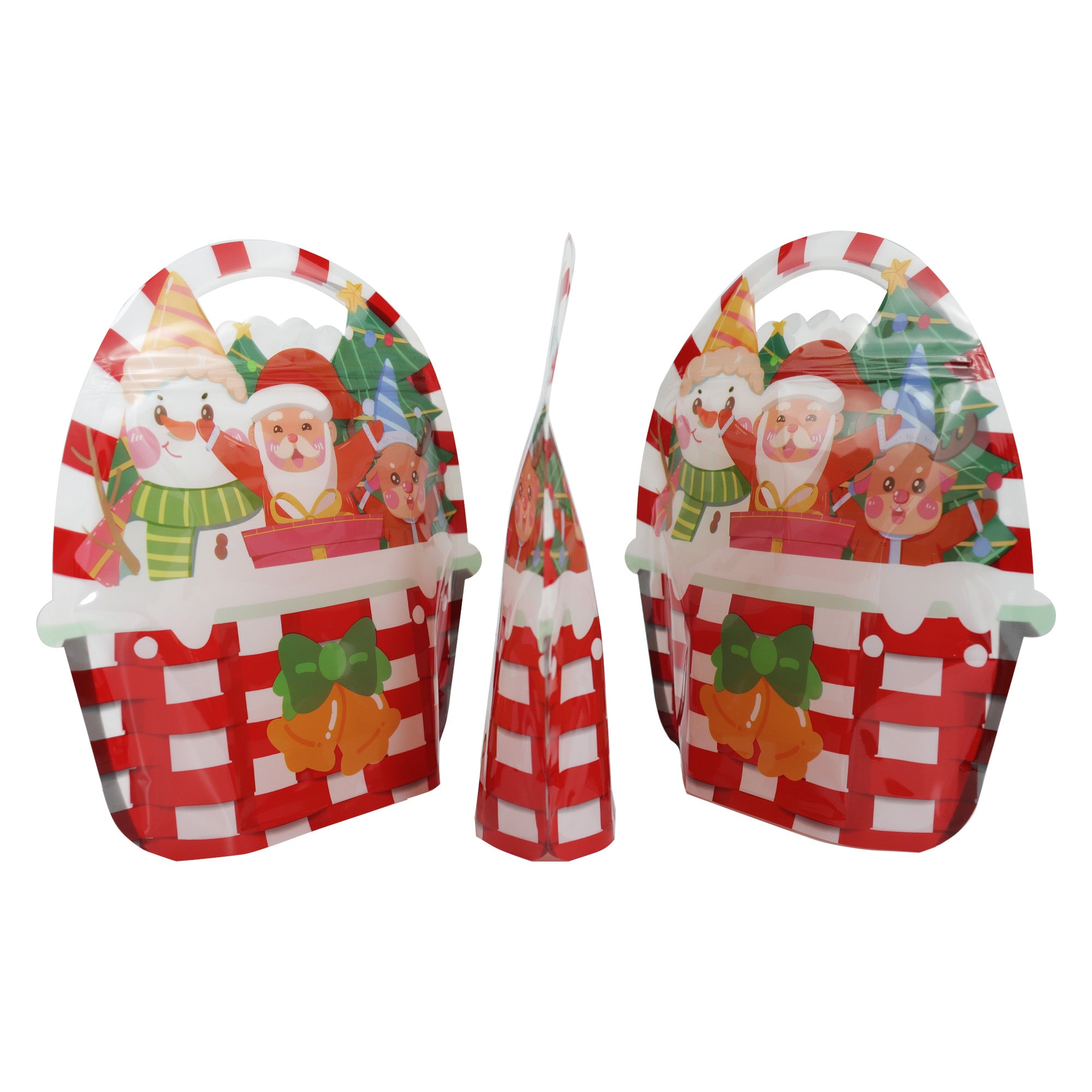 Santa, Snowman, Reindeer Print Designs Stand Strong Bags Santa, Snowman, Reindeer Print Designs Stand Strong Bags