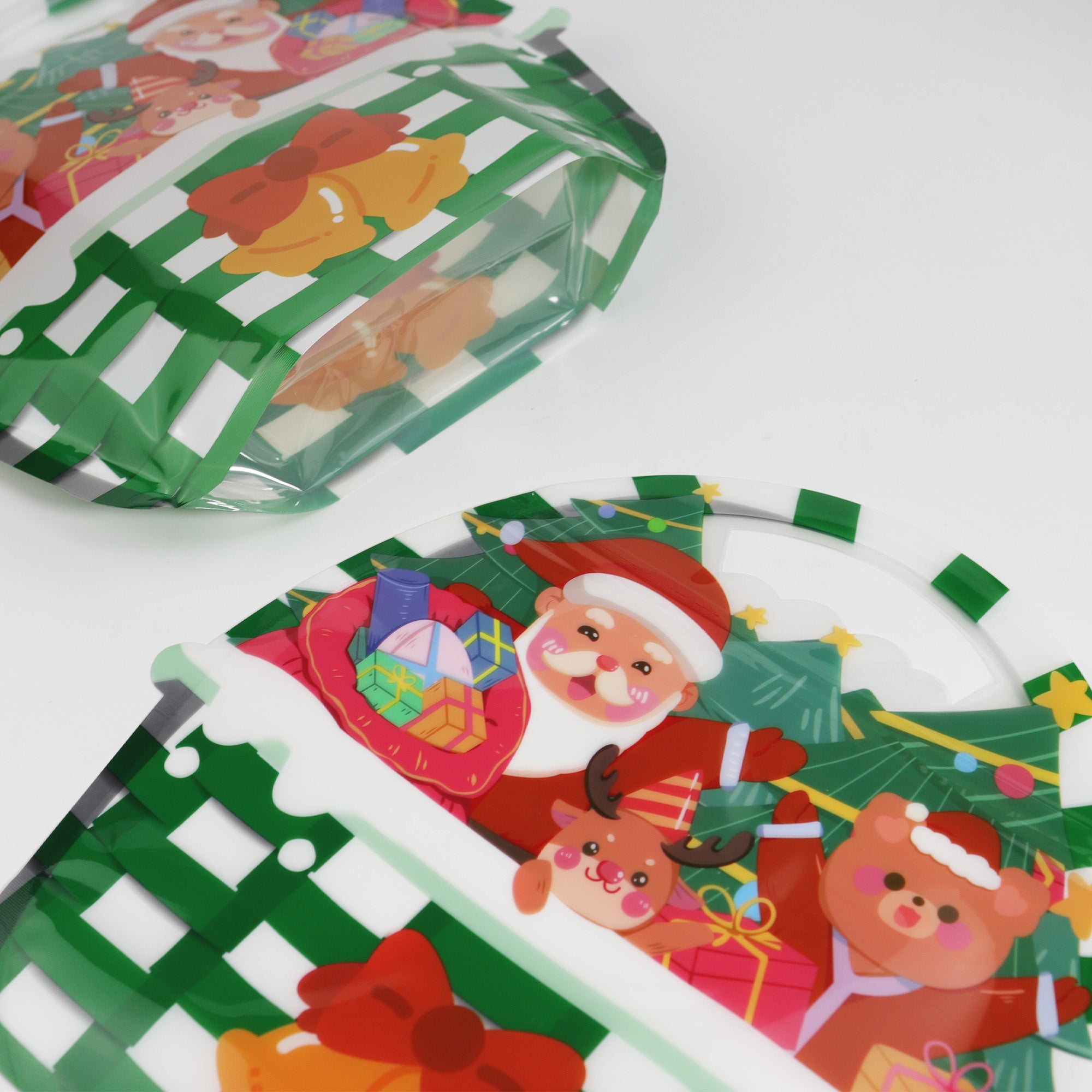 Santa, Snowman, Reindeer Print Designs Stand Strong Bags Santa, Snowman, Reindeer Print Designs Stand Strong Bags