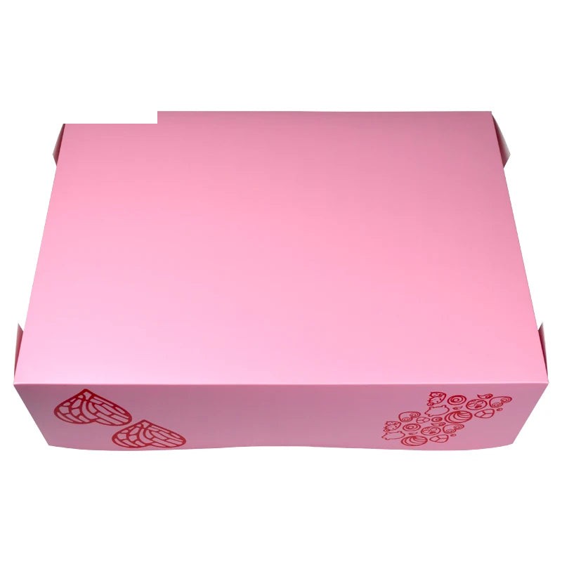 Custom Pink Print Coated Food Paper Box Packaging 3 Donuts Custom Pink Print Coated Food Paper Box Packaging 3 Donuts