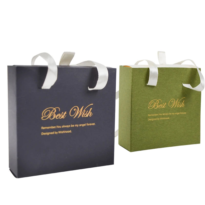 Customized Logo Jewelry Box Packaging Box Matte Green Drawer Customized Logo Jewelry Box Packaging Box Matte Green Drawer