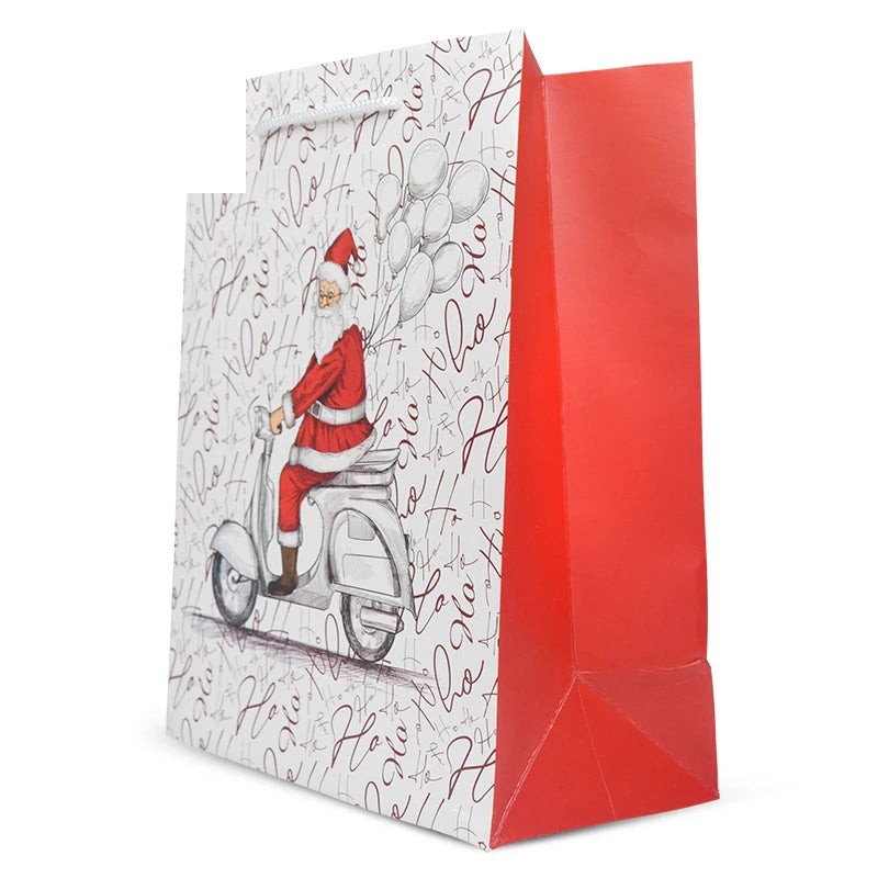 Customized logo Printed Gift Bags Christmas Type Strong