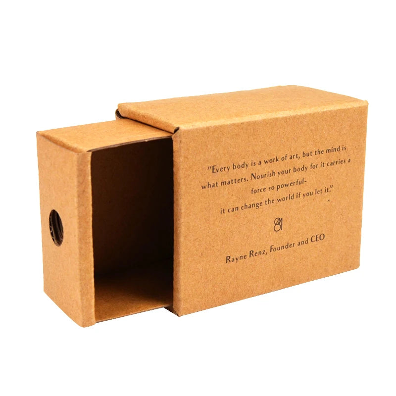 Custom Logo Printing Kraft Paper Drawer Box Ring Box Watch