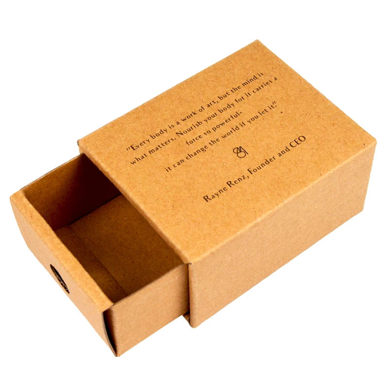Custom Logo Printing Kraft Paper Drawer Box Ring Box Watch Custom Logo Printing Kraft Paper Drawer Box Ring Box Watch