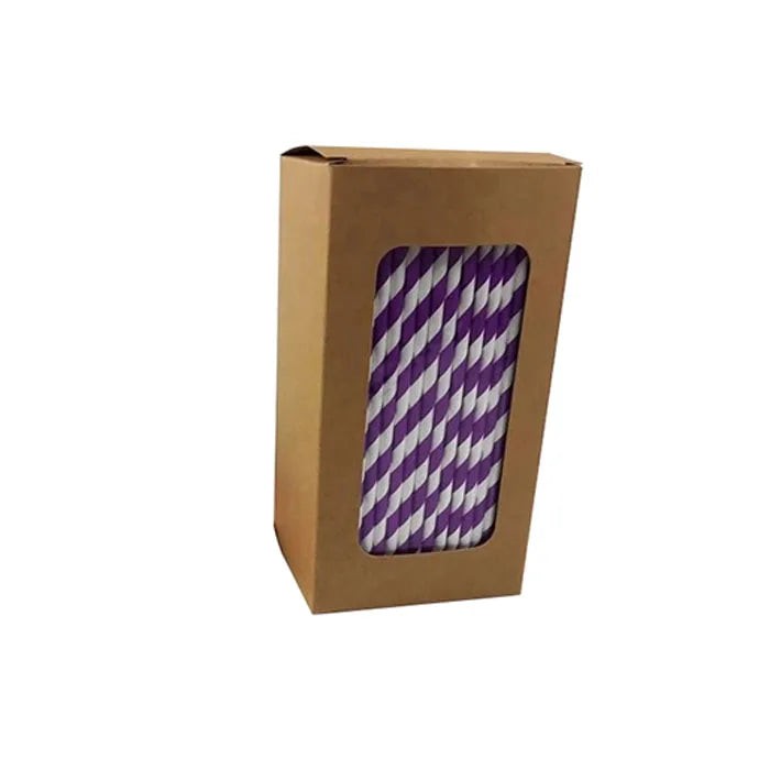 Durable Straw Packaging Kraft Paper Hanger Box Durable Straw Packaging Kraft Paper Hanger Box