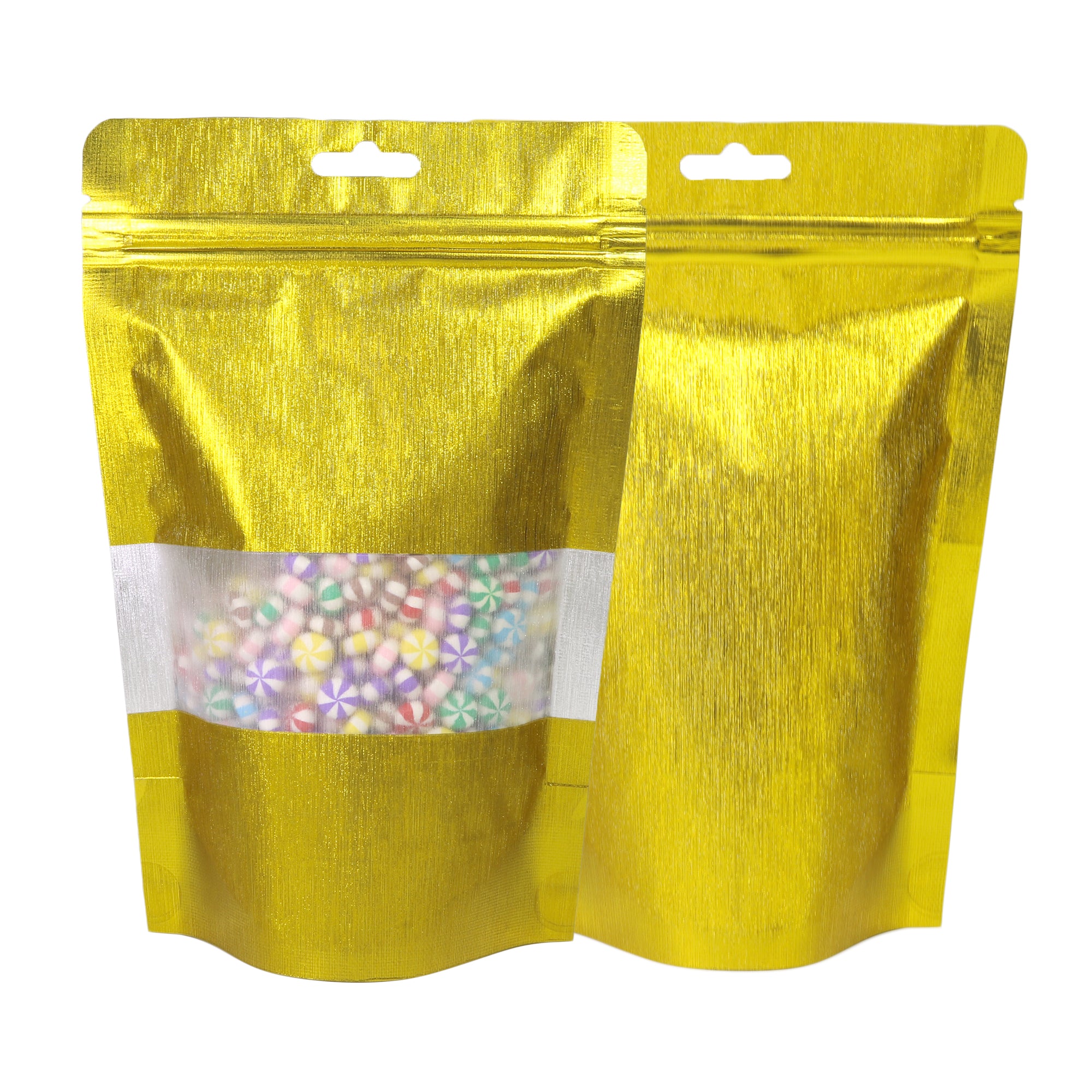Shimmery Textured Gold Metallized Foil Stand Strong Bags Shimmery Textured Gold Metallized Foil Stand Strong Bags