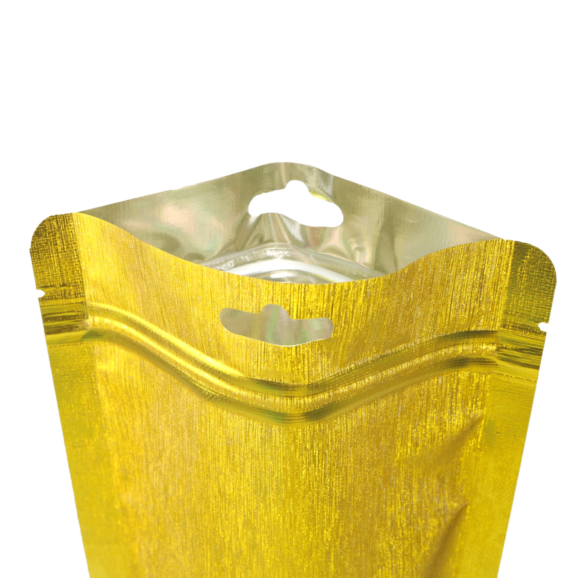 Shimmery Textured Gold Metallized Foil Stand Strong Bags Shimmery Textured Gold Metallized Foil Stand Strong Bags