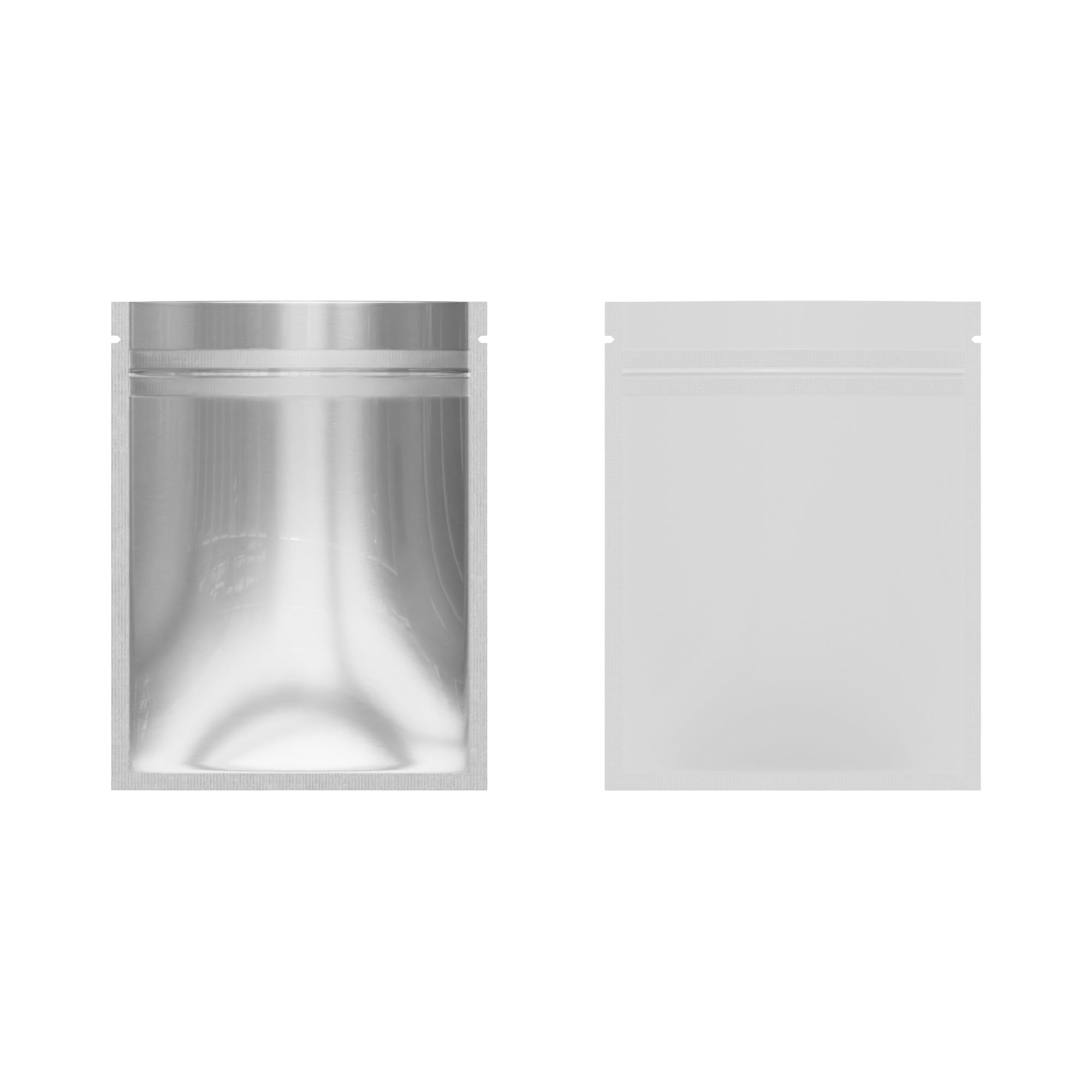 Single-Sided Glossy Arctic White Mylar Foil Smell Proof Flat