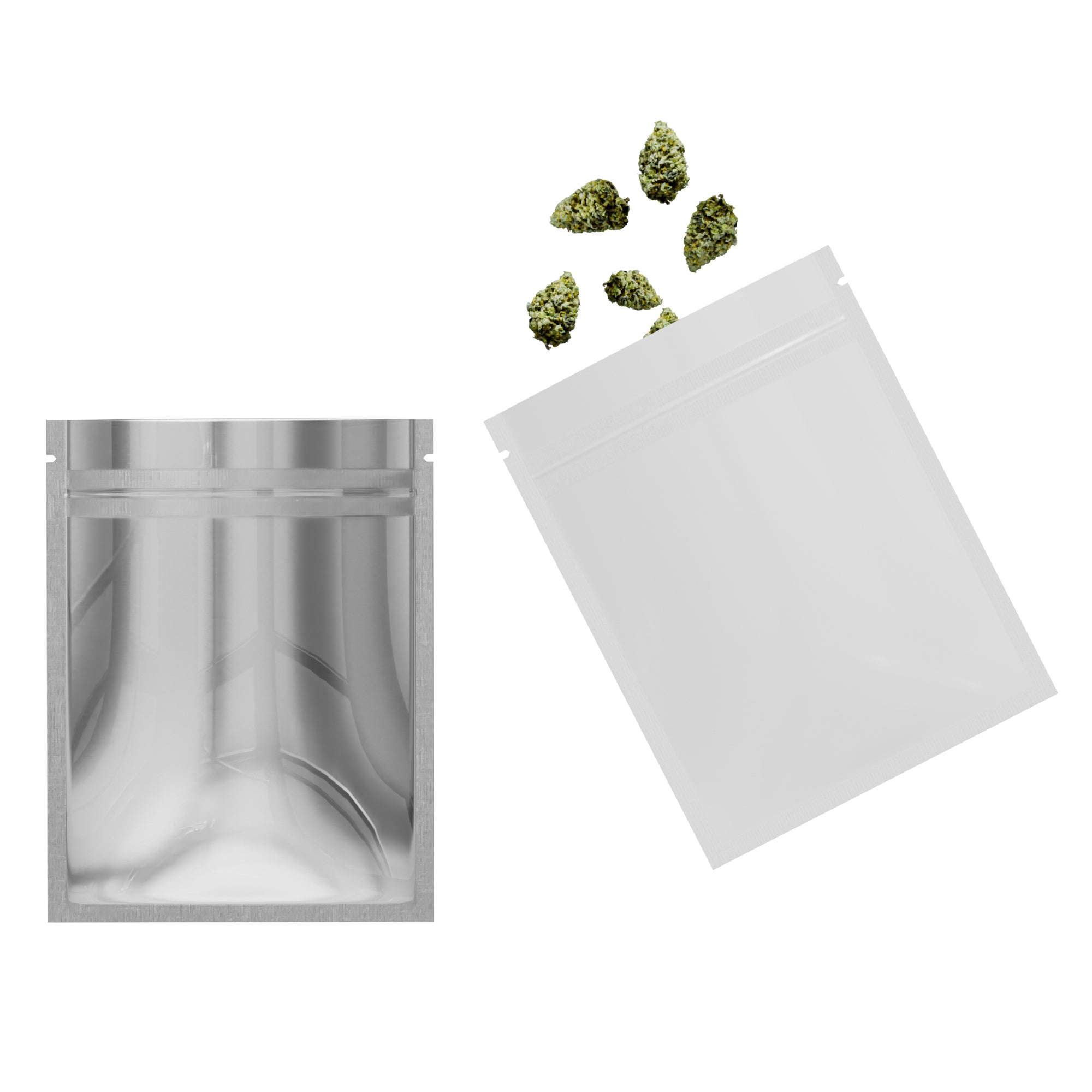 Single-Sided Glossy Arctic White Mylar Foil Smell Proof Flat Single-Sided Glossy Arctic White Mylar Foil Smell Proof Flat
