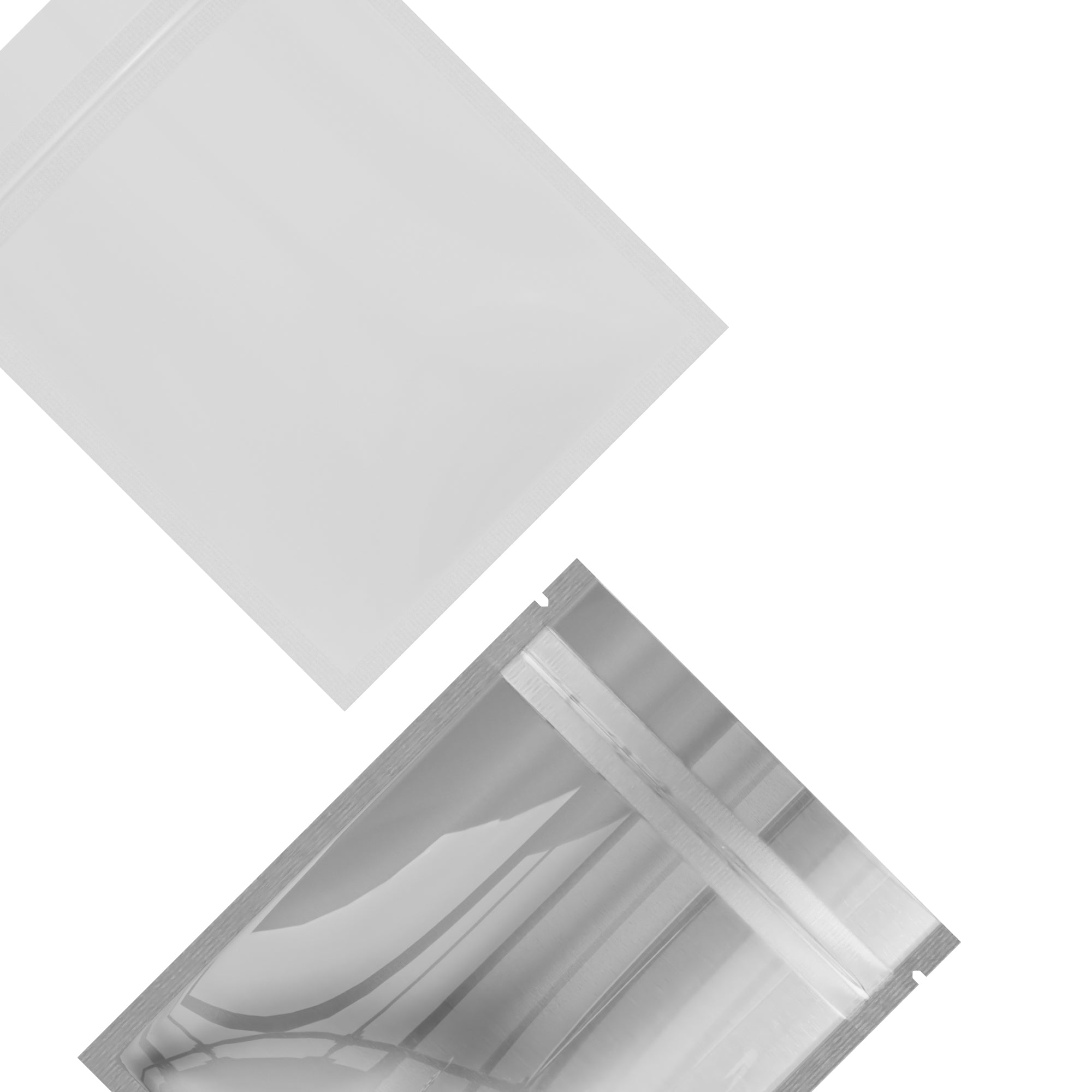 Single-Sided Glossy Arctic White Mylar Foil Smell Proof Flat Single-Sided Glossy Arctic White Mylar Foil Smell Proof Flat