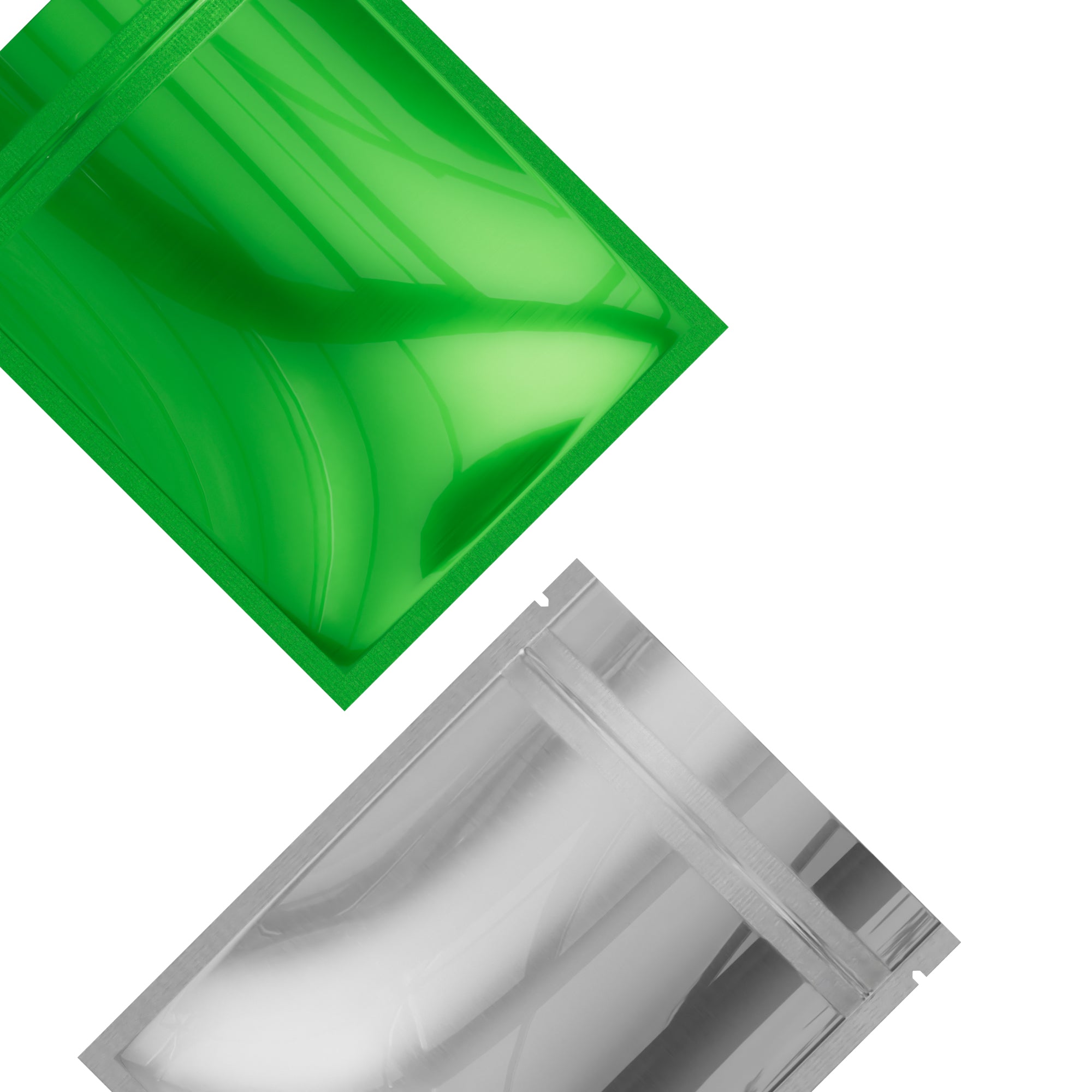 Single-Sided Glossy Forest Green Mylar Foil Smell Proof Flat Single-Sided Glossy Forest Green Mylar Foil Smell Proof Flat