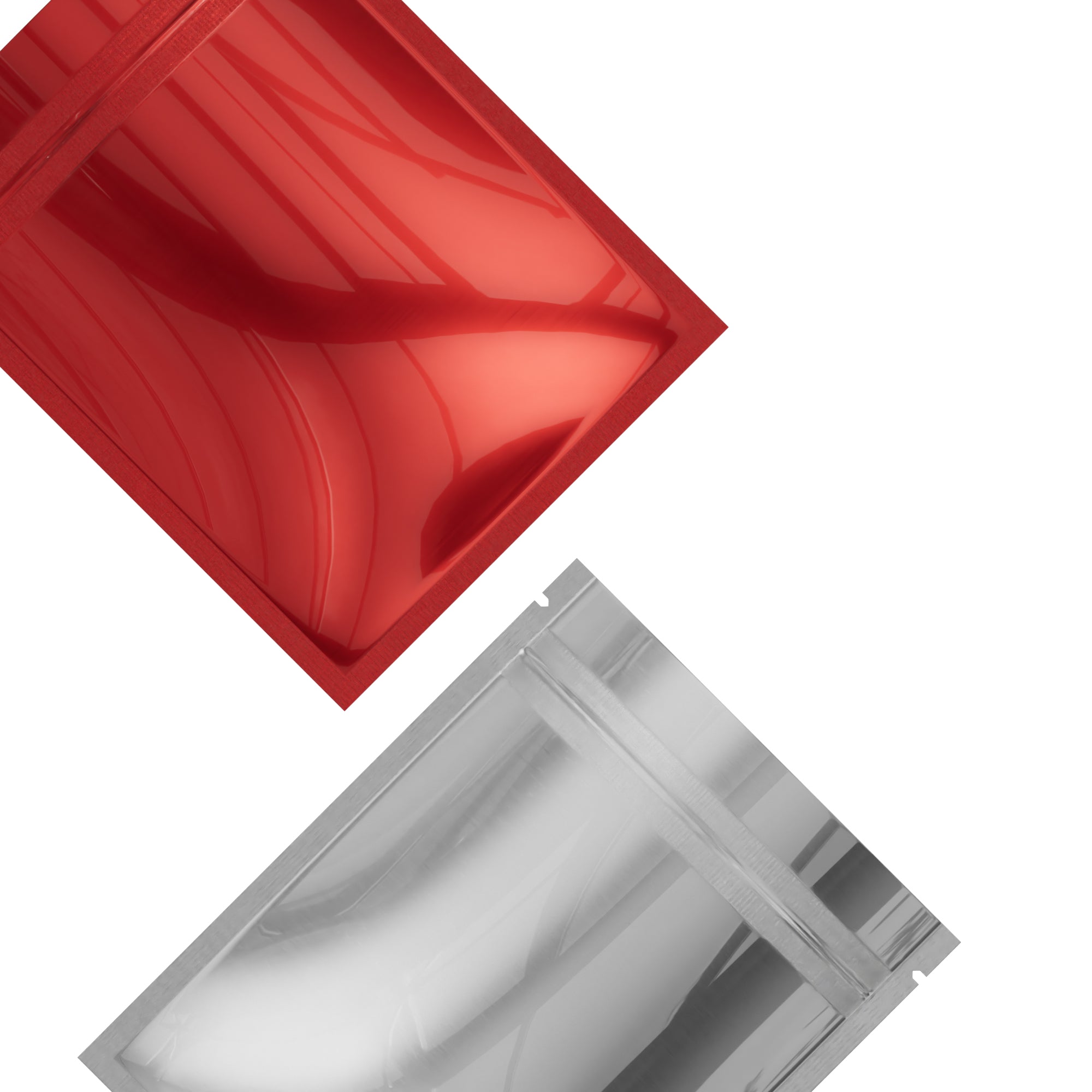 Single-Sided Glossy Heart Red Mylar Foil Smell Proof Flat Single-Sided Glossy Heart Red Mylar Foil Smell Proof Flat