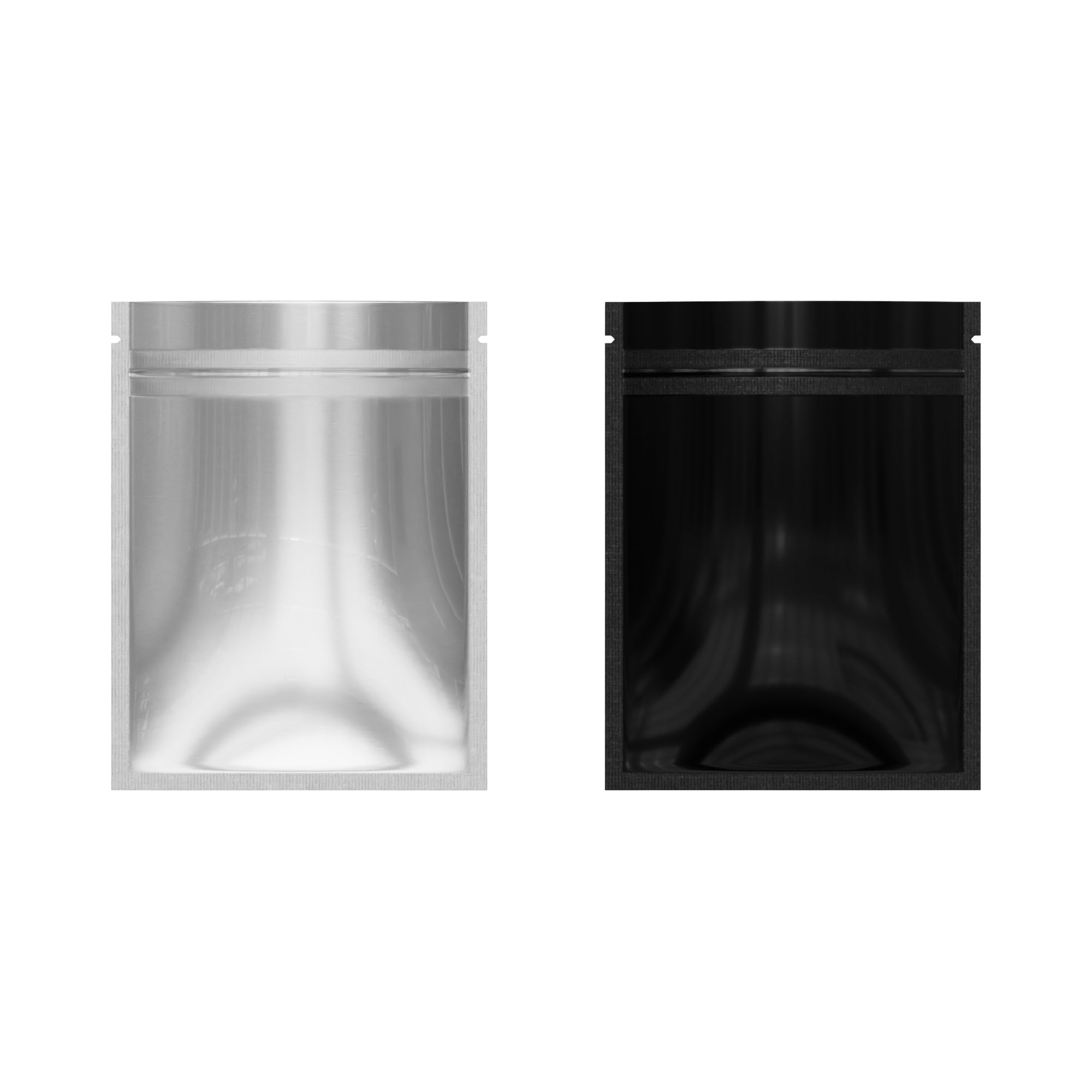 Single-Sided Glossy Mirror Black Mylar Foil Smell Proof Flat