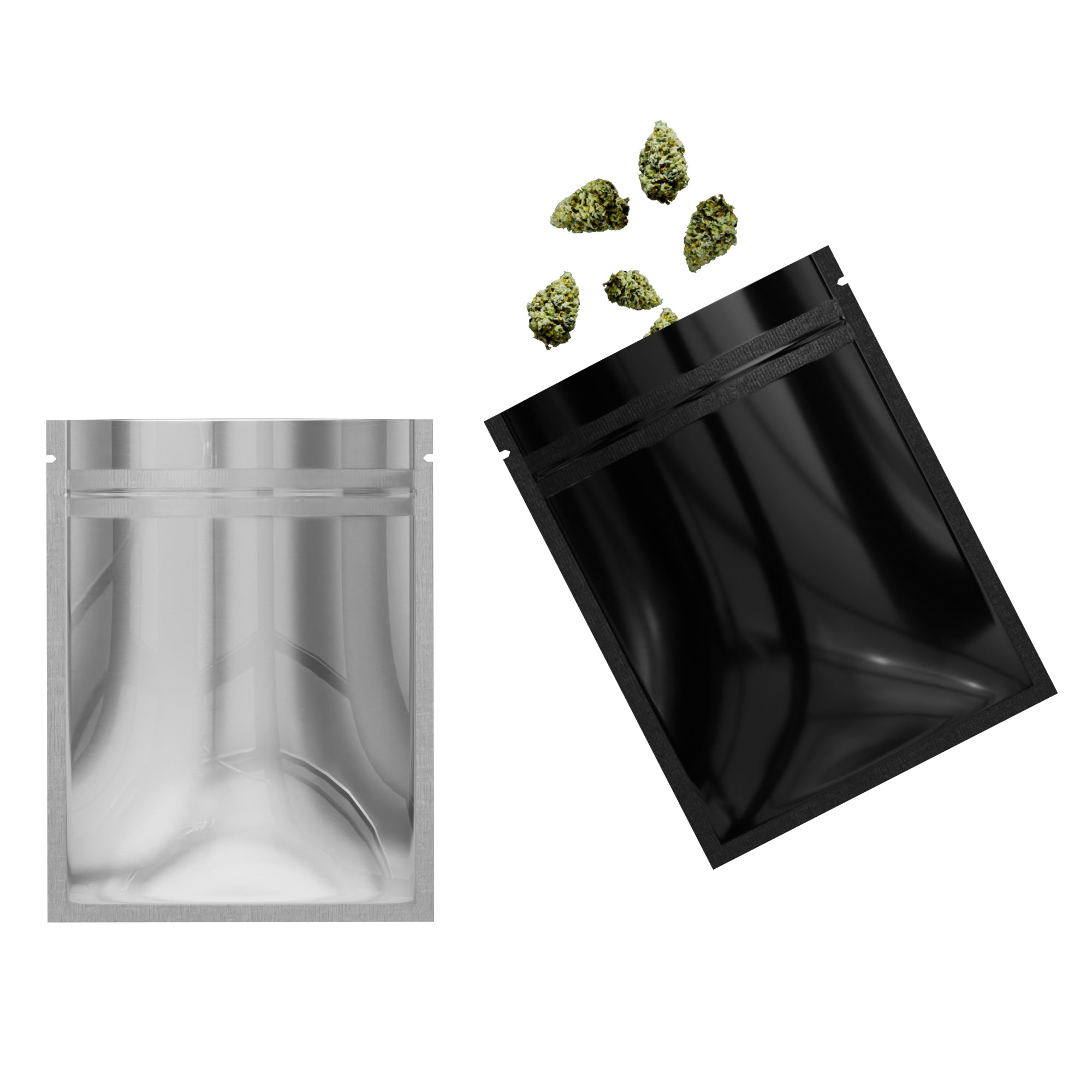 Single-Sided Glossy Mirror Black Mylar Foil Smell Proof Flat Single-Sided Glossy Mirror Black Mylar Foil Smell Proof Flat