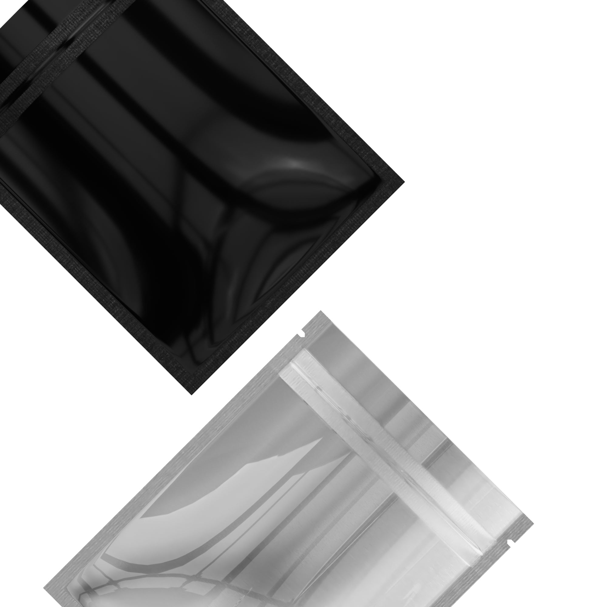 Single-Sided Glossy Mirror Black Mylar Foil Smell Proof Flat Single-Sided Glossy Mirror Black Mylar Foil Smell Proof Flat