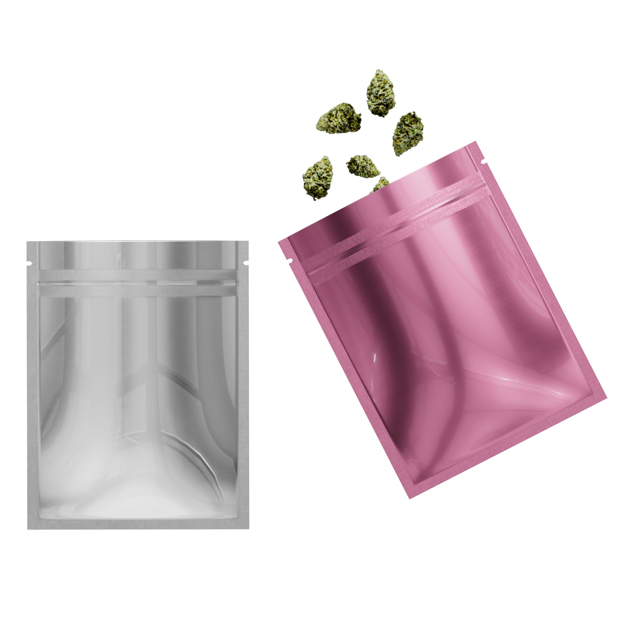 Single-Sided Glossy Muted Pink Mylar Foil Smell Proof Flat Single-Sided Glossy Muted Pink Mylar Foil Smell Proof Flat