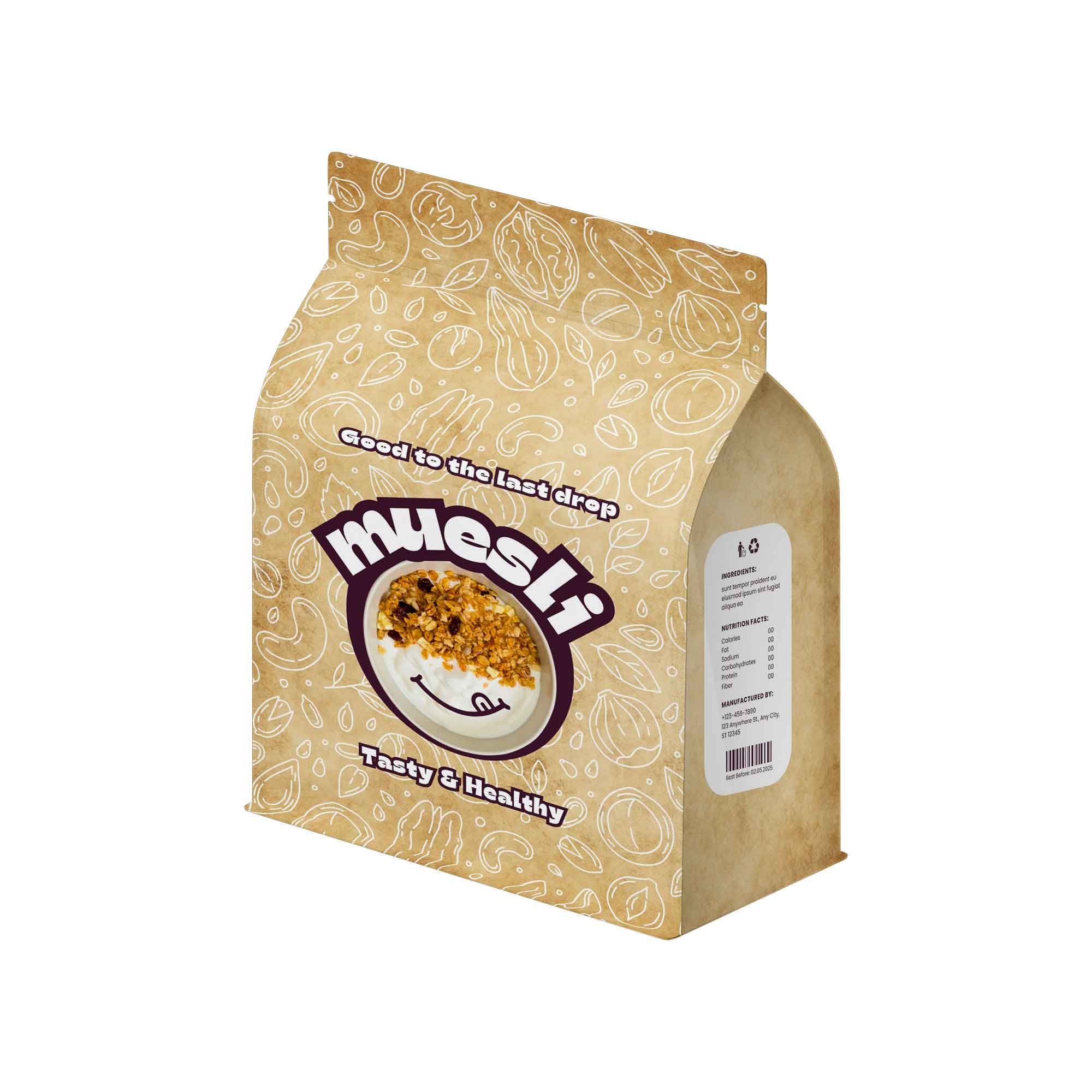 Stand-Up Ziplock Side Gusset Bag (Design Your Own) Stand-Up Ziplock Side Gusset Bag (Design Your Own)