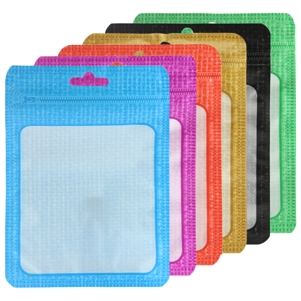 Translucent Woven Bordered Zipper Seal Flat Bags with