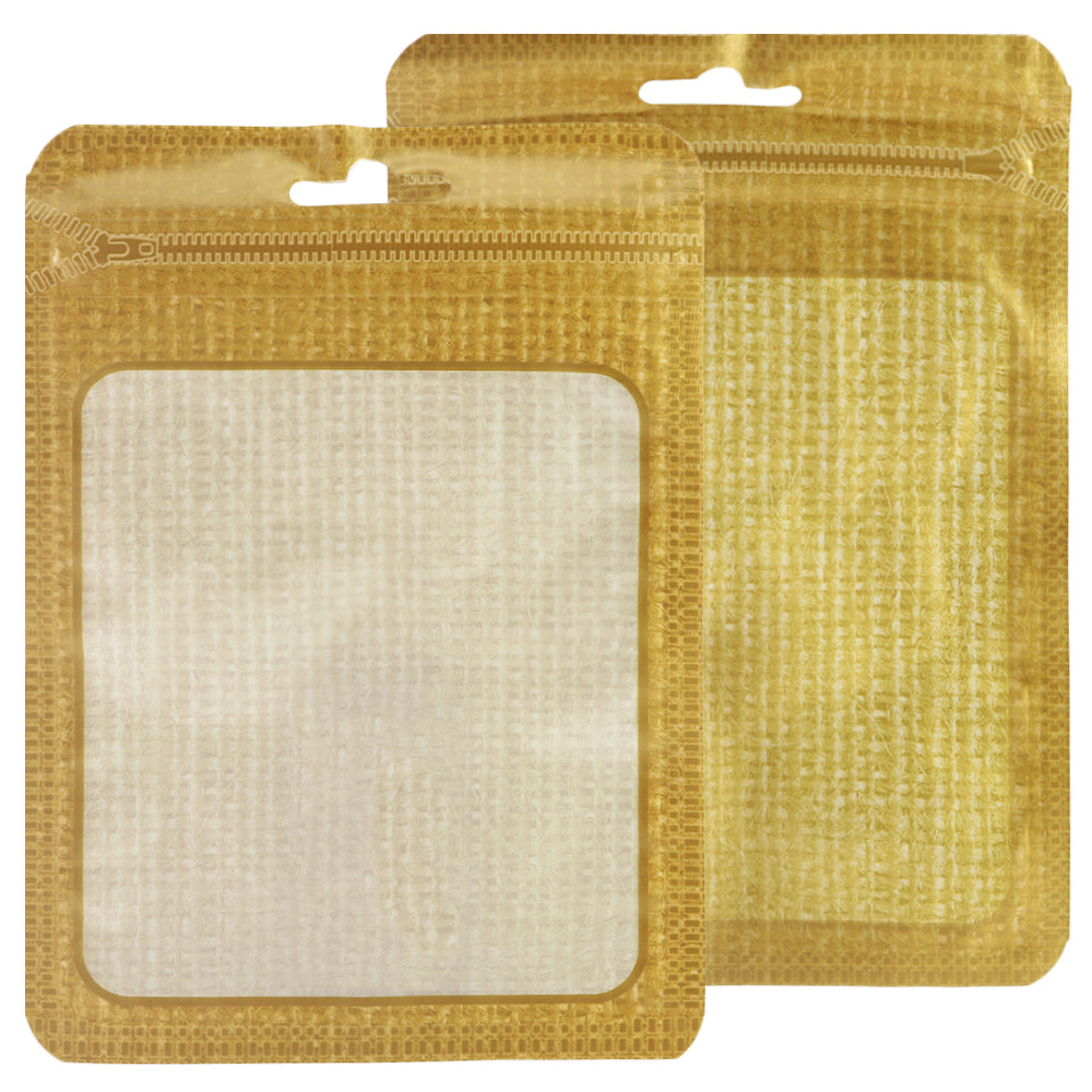Translucent Woven Bordered Zipper Seal Flat Bags with Translucent Woven Bordered Zipper Seal Flat Bags with