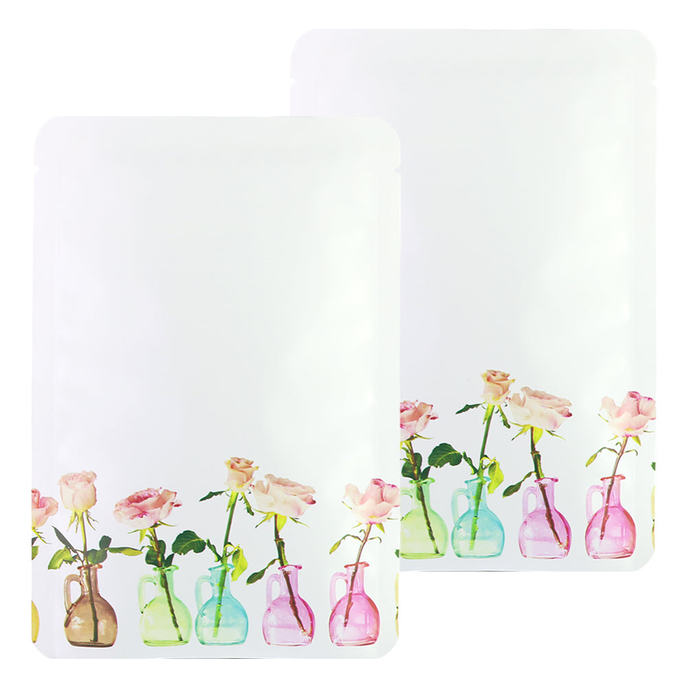 White Dye Matte Flower Vase Design Open Bottom Bags White Dye Matte Flower Vase Design Open Bottom Bags