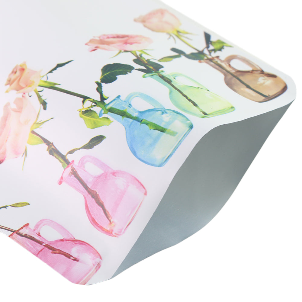 White Dye Matte Flower Vase Design Open Bottom Bags White Dye Matte Flower Vase Design Open Bottom Bags