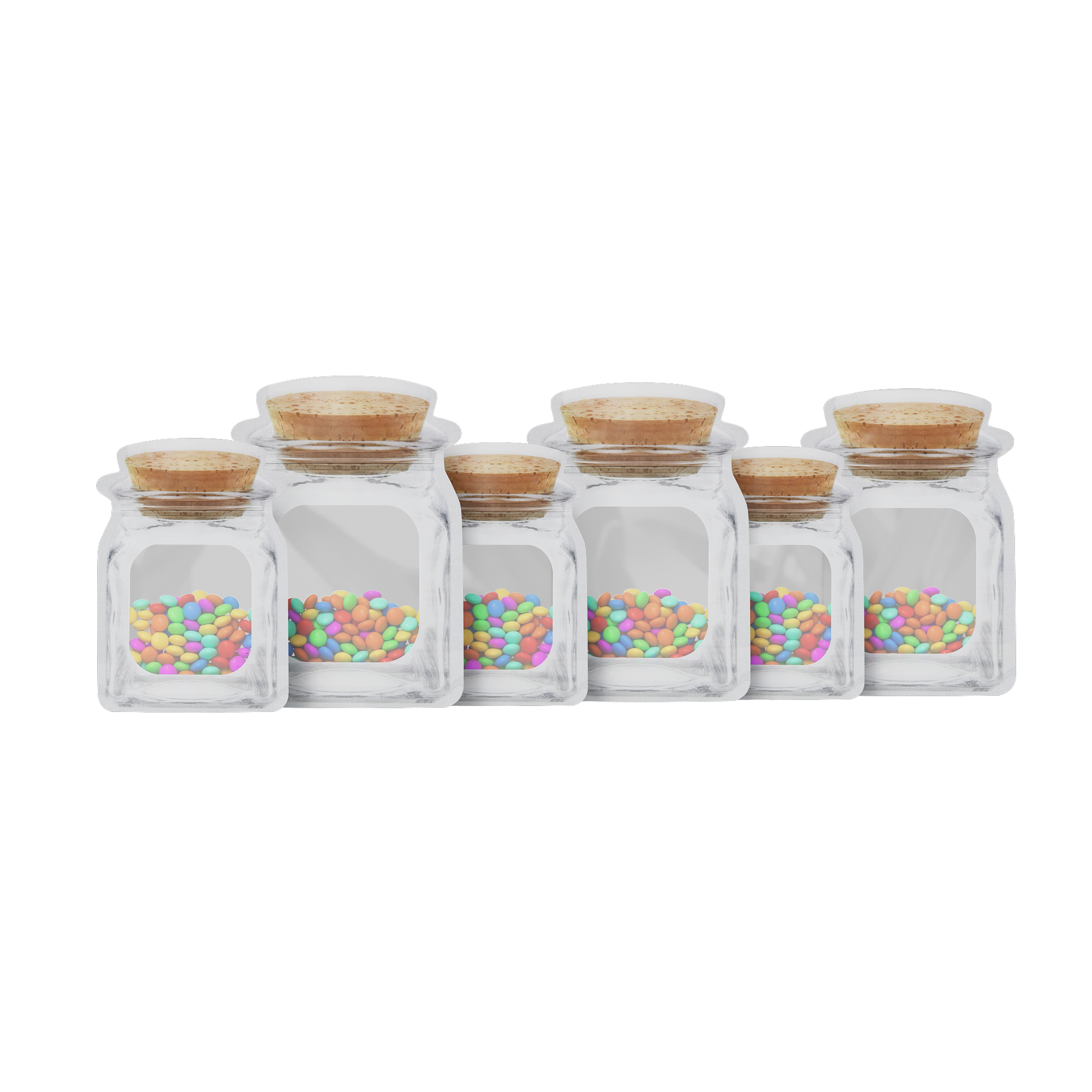 White Jade Translucent Glass Bottle Shaped Corky Brown Lid White Jade Translucent Glass Bottle Shaped Corky Brown Lid