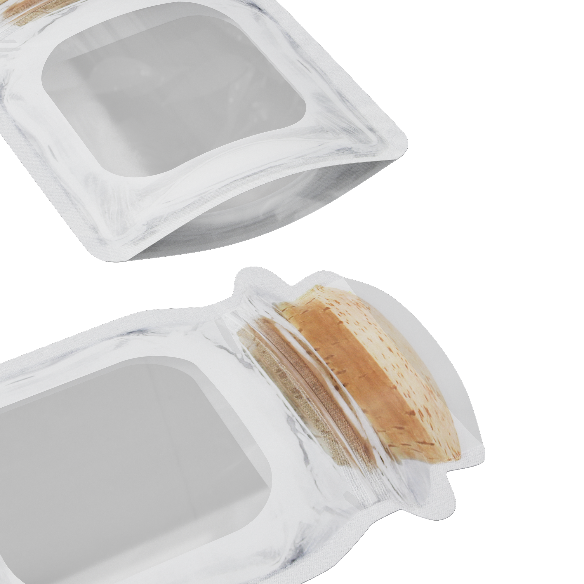 White Jade Translucent Glass Bottle Shaped Corky Brown Lid White Jade Translucent Glass Bottle Shaped Corky Brown Lid